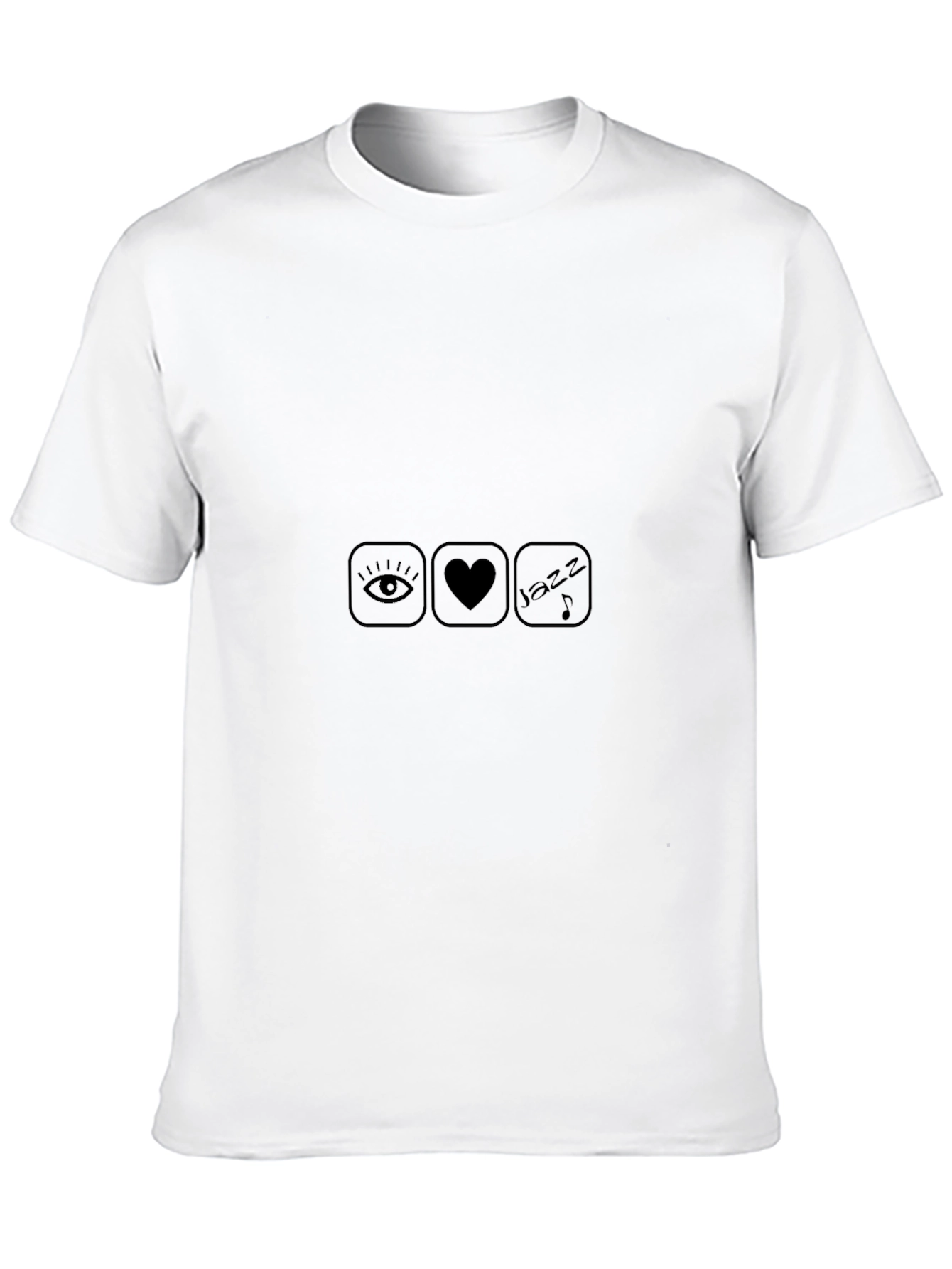 I Love Jazz Graphic T-Shirt - Unisex Black Tee