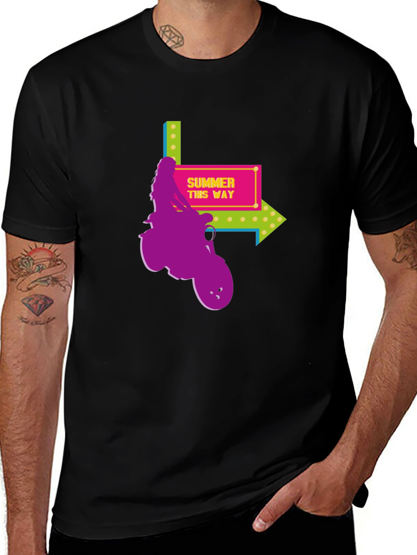 Summer This Way Graphic Tee - Black