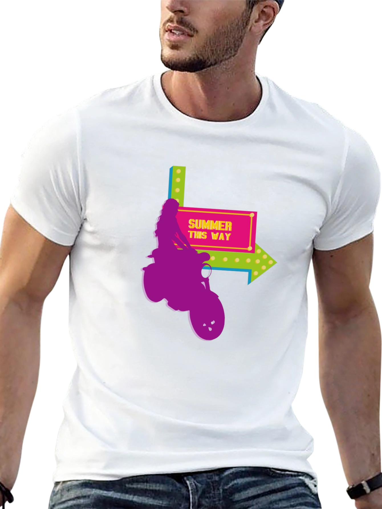 Summer This Way Graphic Tee - Black