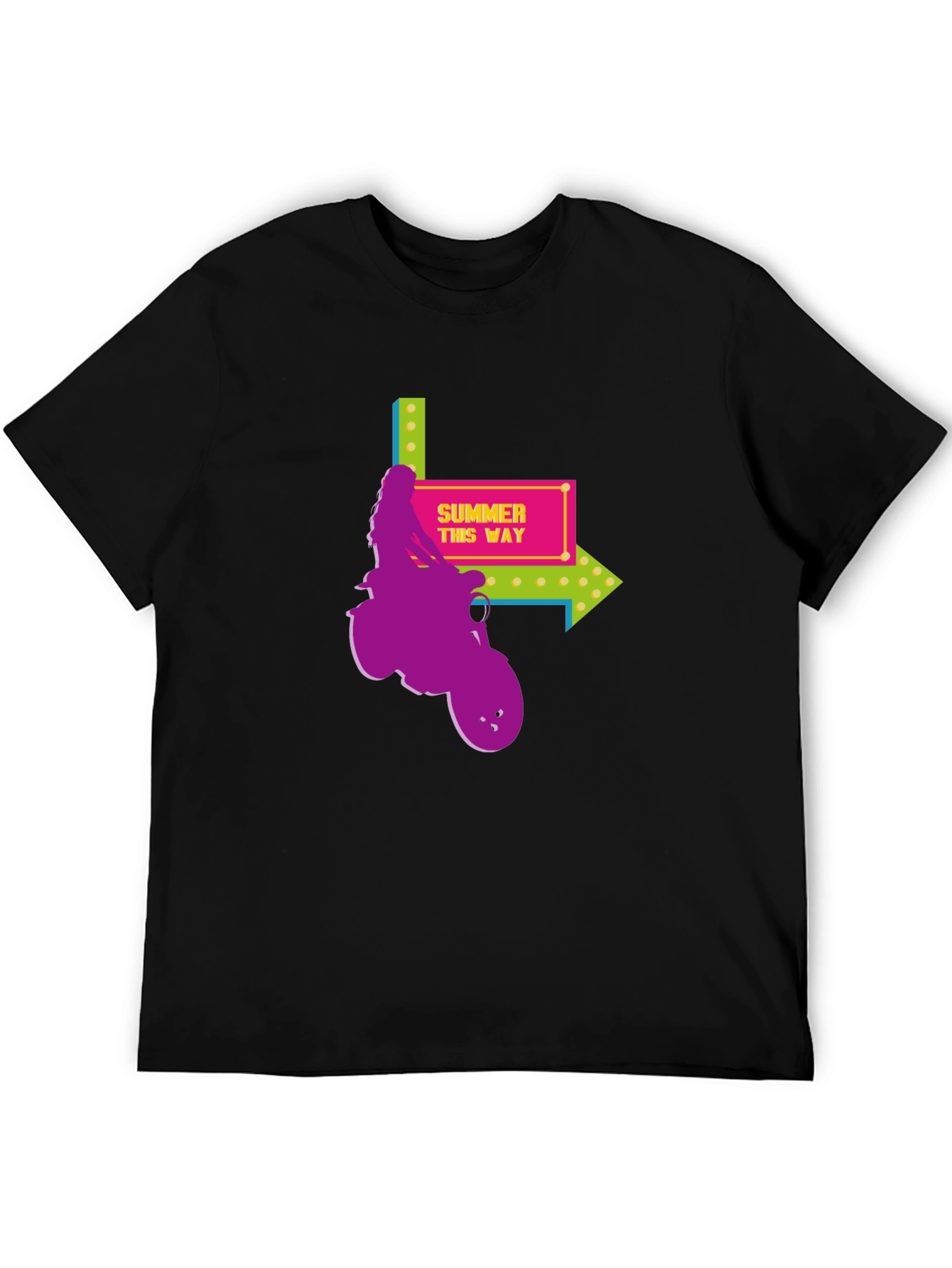 Summer This Way Graphic Tee - Black