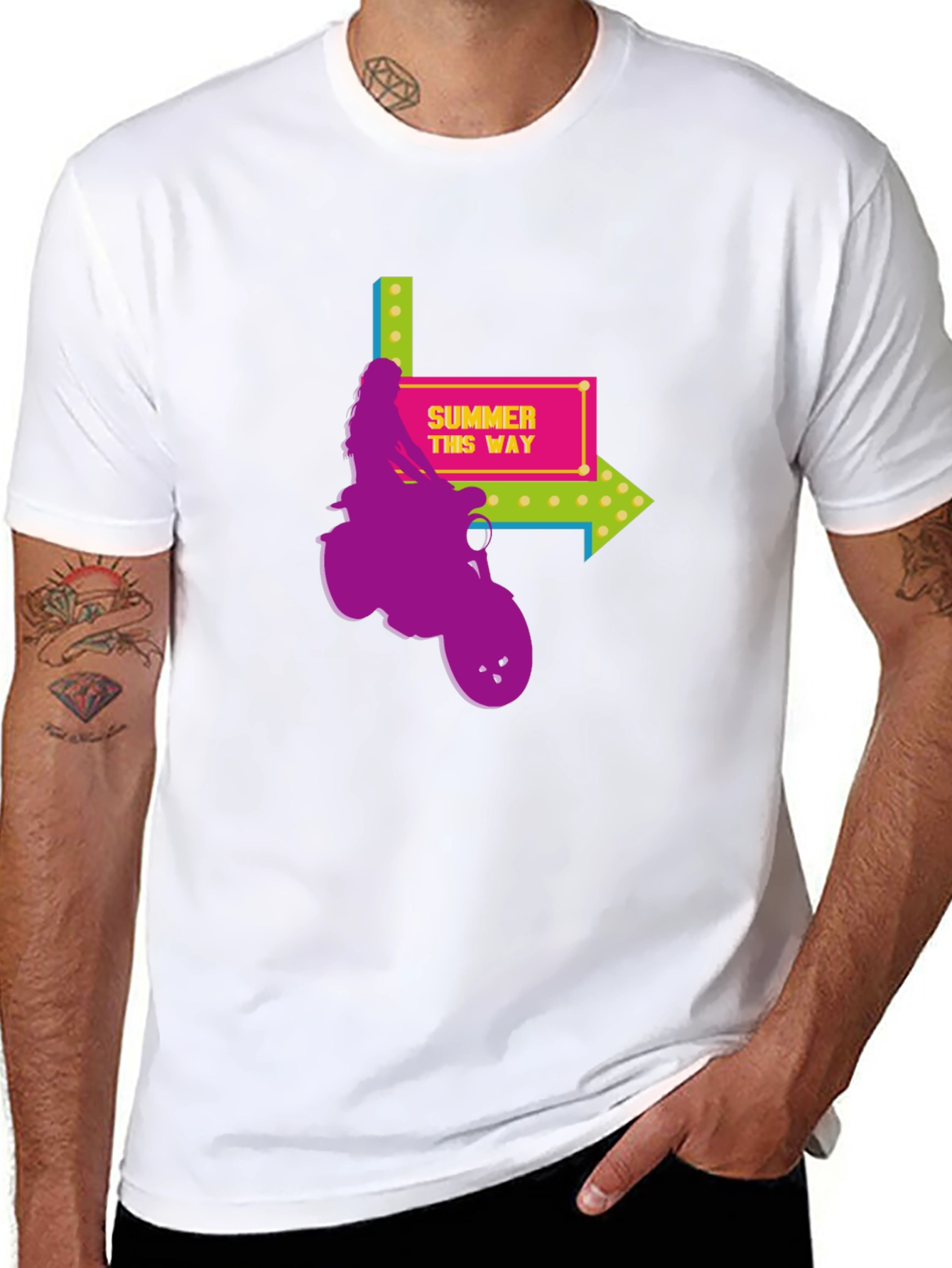 Summer This Way Graphic Tee - Black