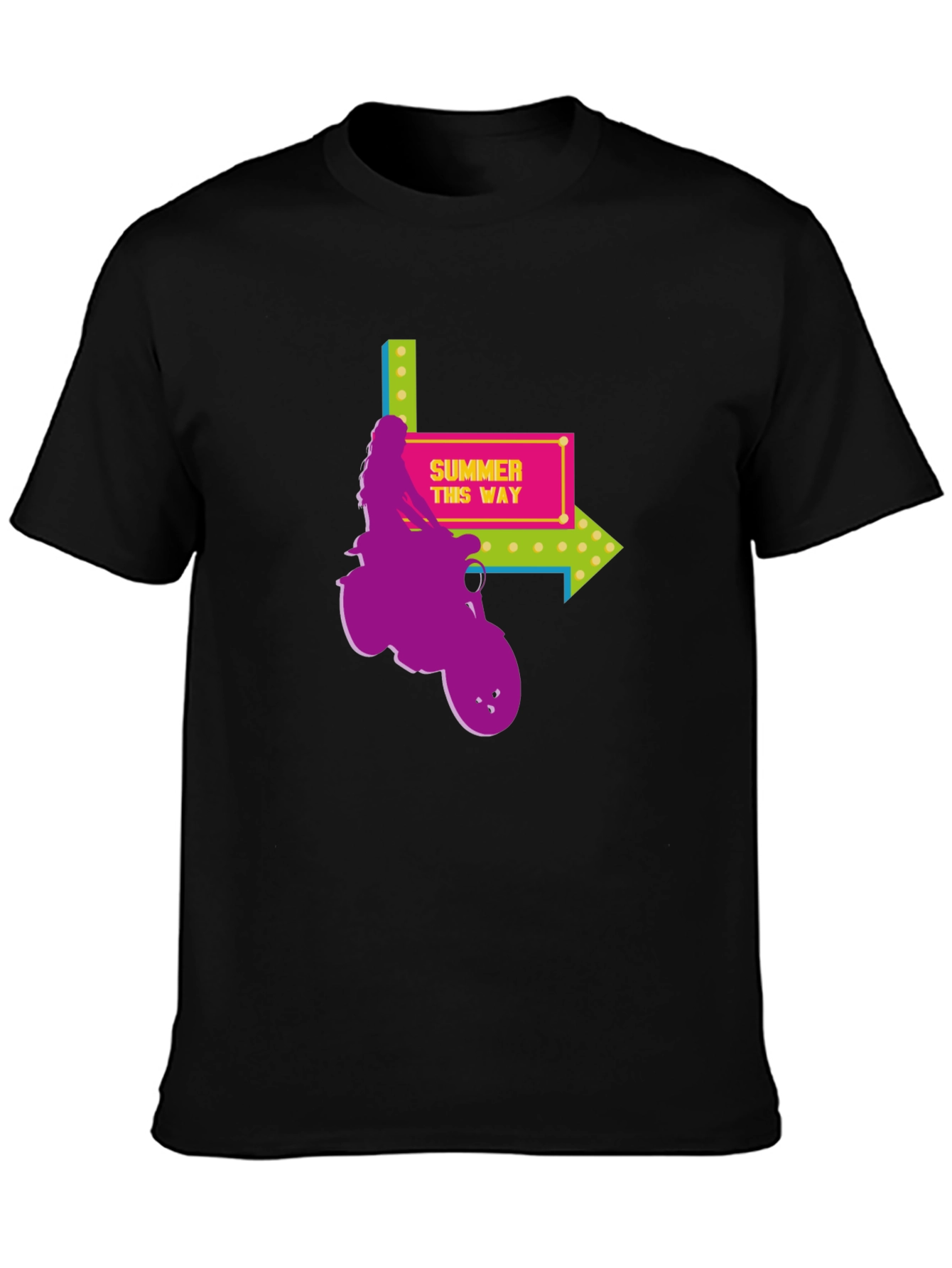 Summer This Way Graphic Tee - Black