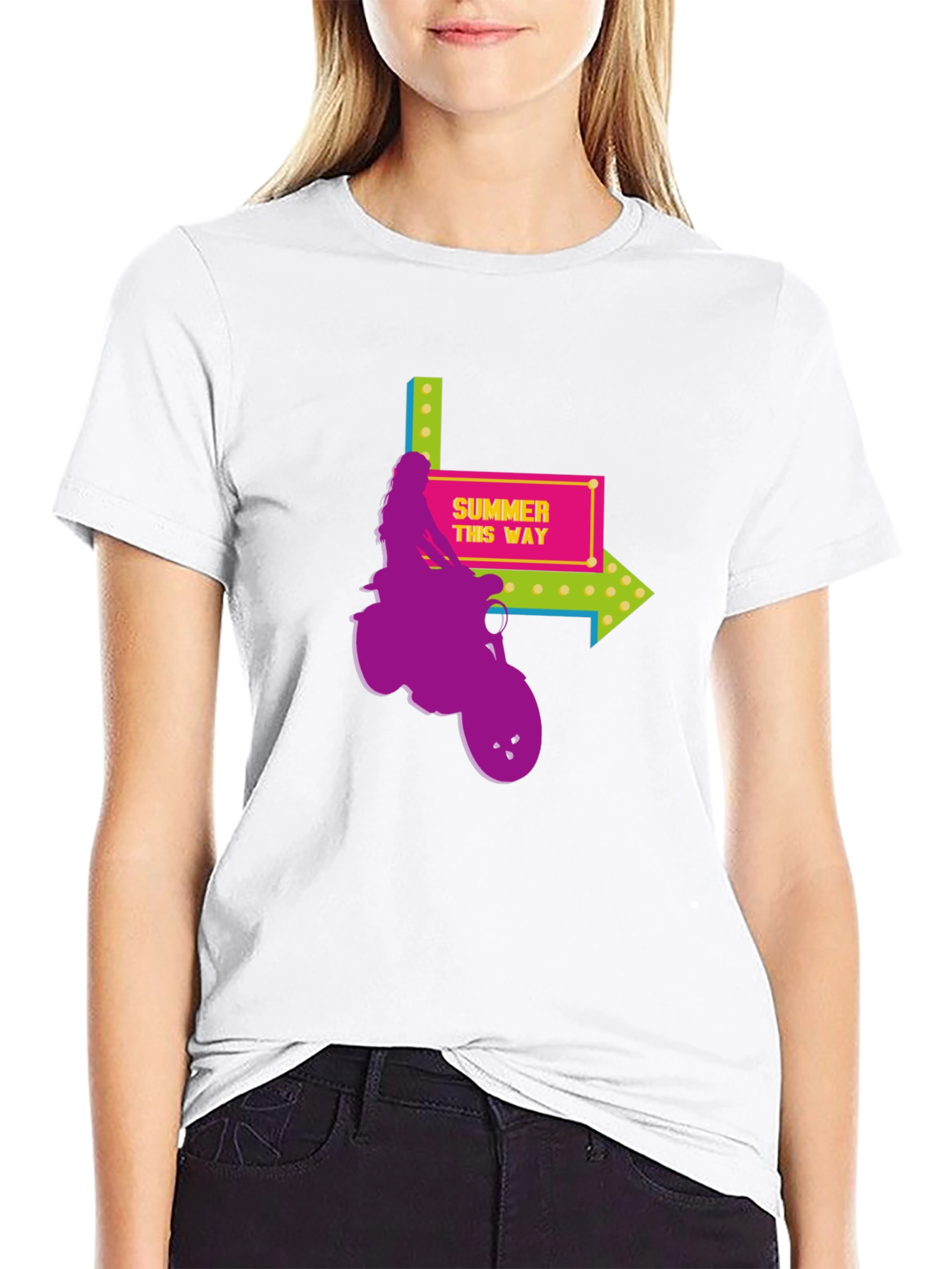 Summer This Way Graphic Tee - Black