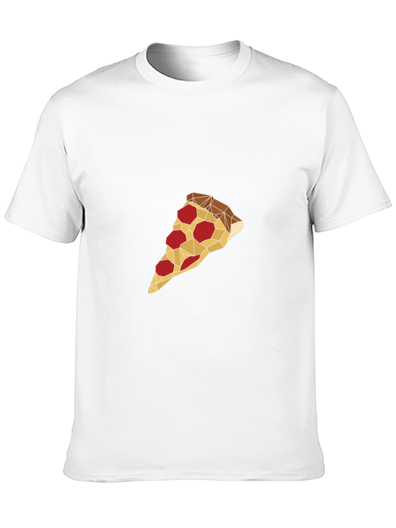 Geometric Pizza Slice Graphic Tee