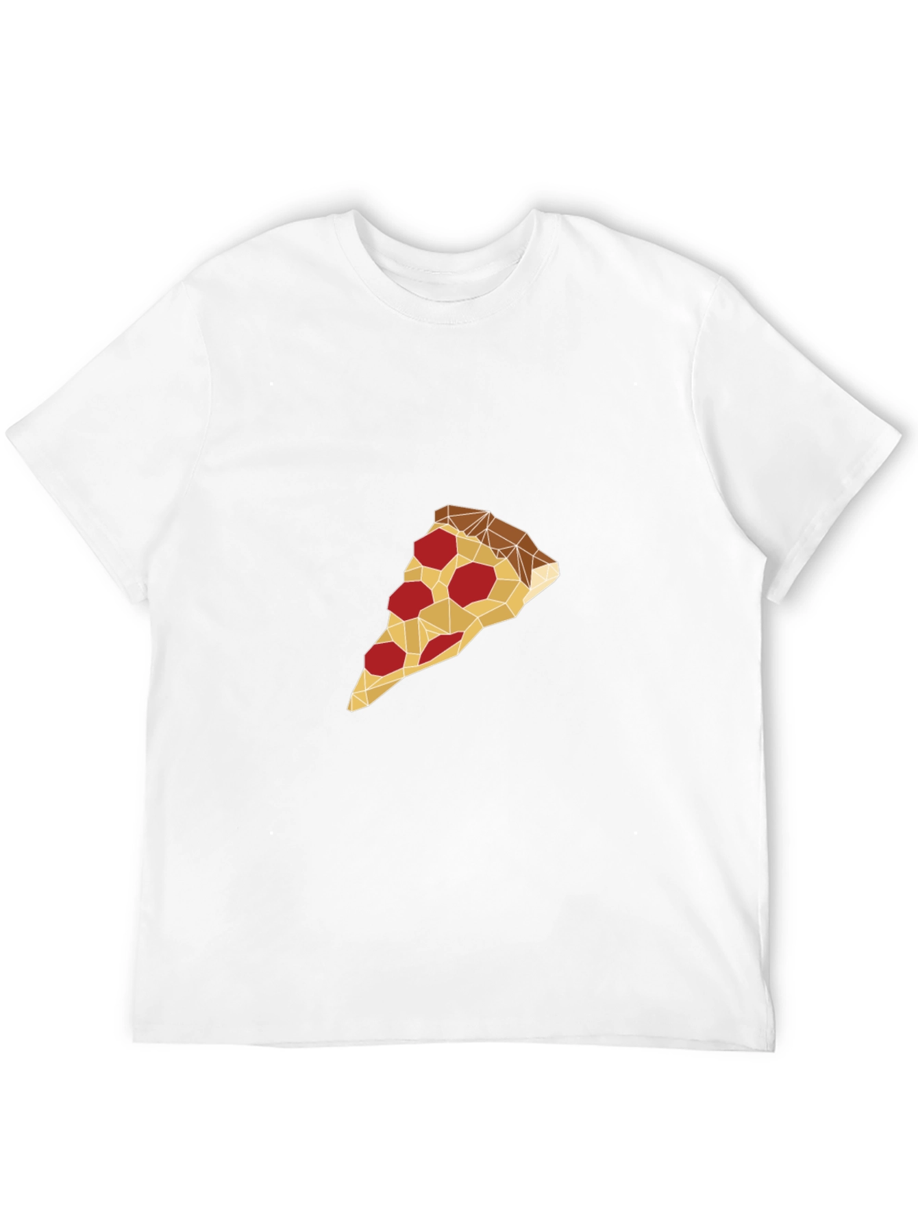 Geometric Pizza Slice Graphic Tee