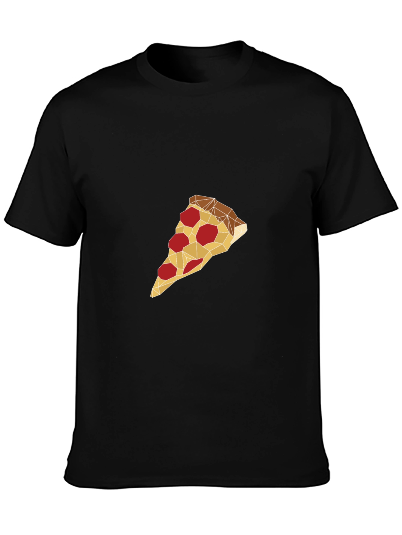 Geometric Pizza Slice Graphic Tee
