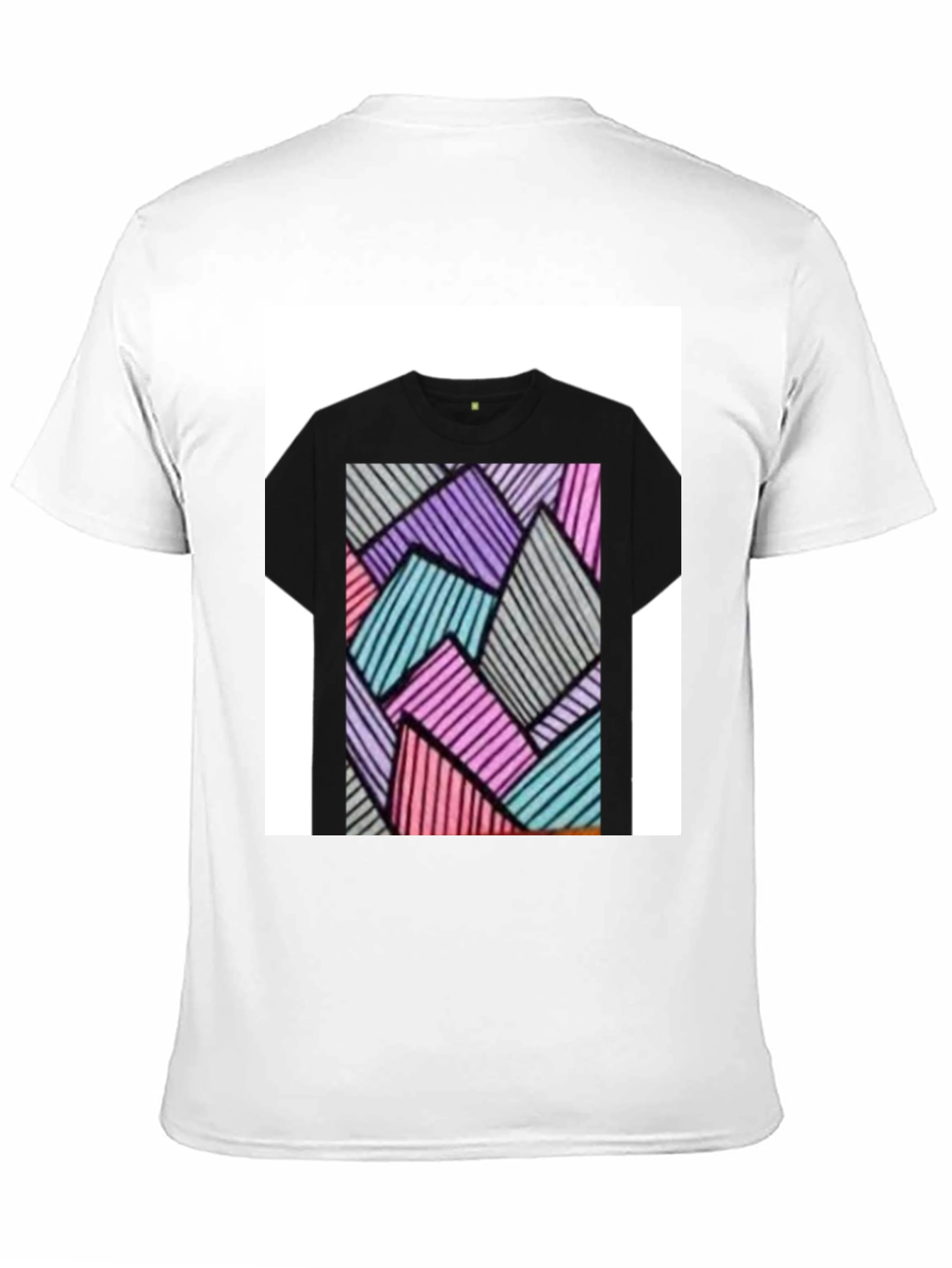 Abstract Geometric Black T-Shirt