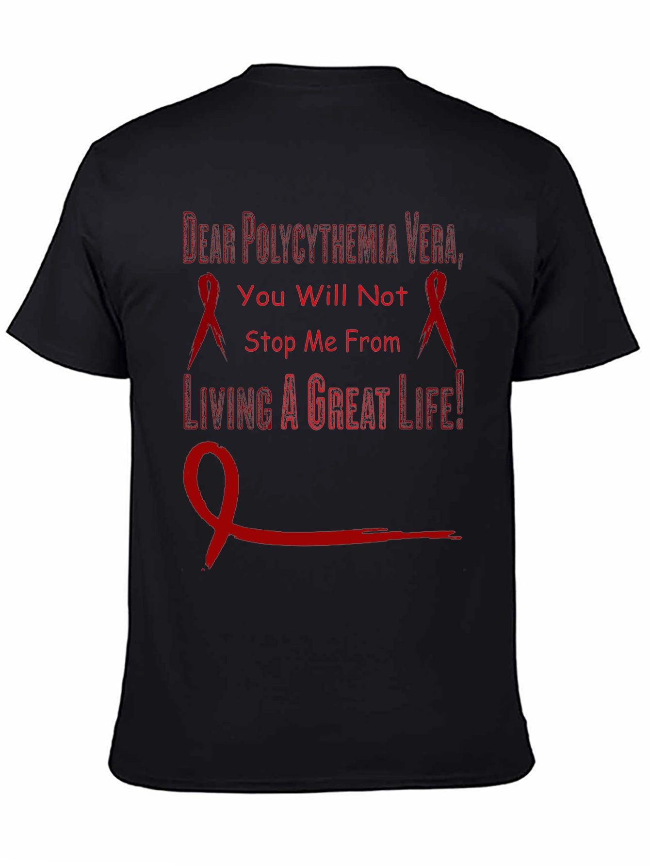 Polycythemia Vera Awareness T-Shirt - Never Give Up