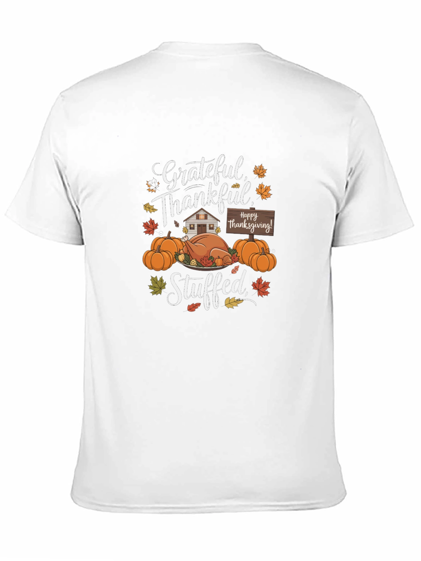 Grateful Thankful Stuffed Thanksgiving T-Shirt