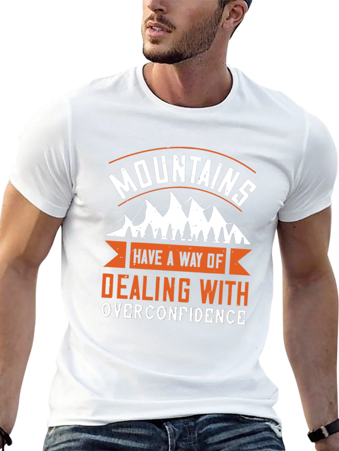 Mountains Dealing With Overconfidence Graphic Tee
