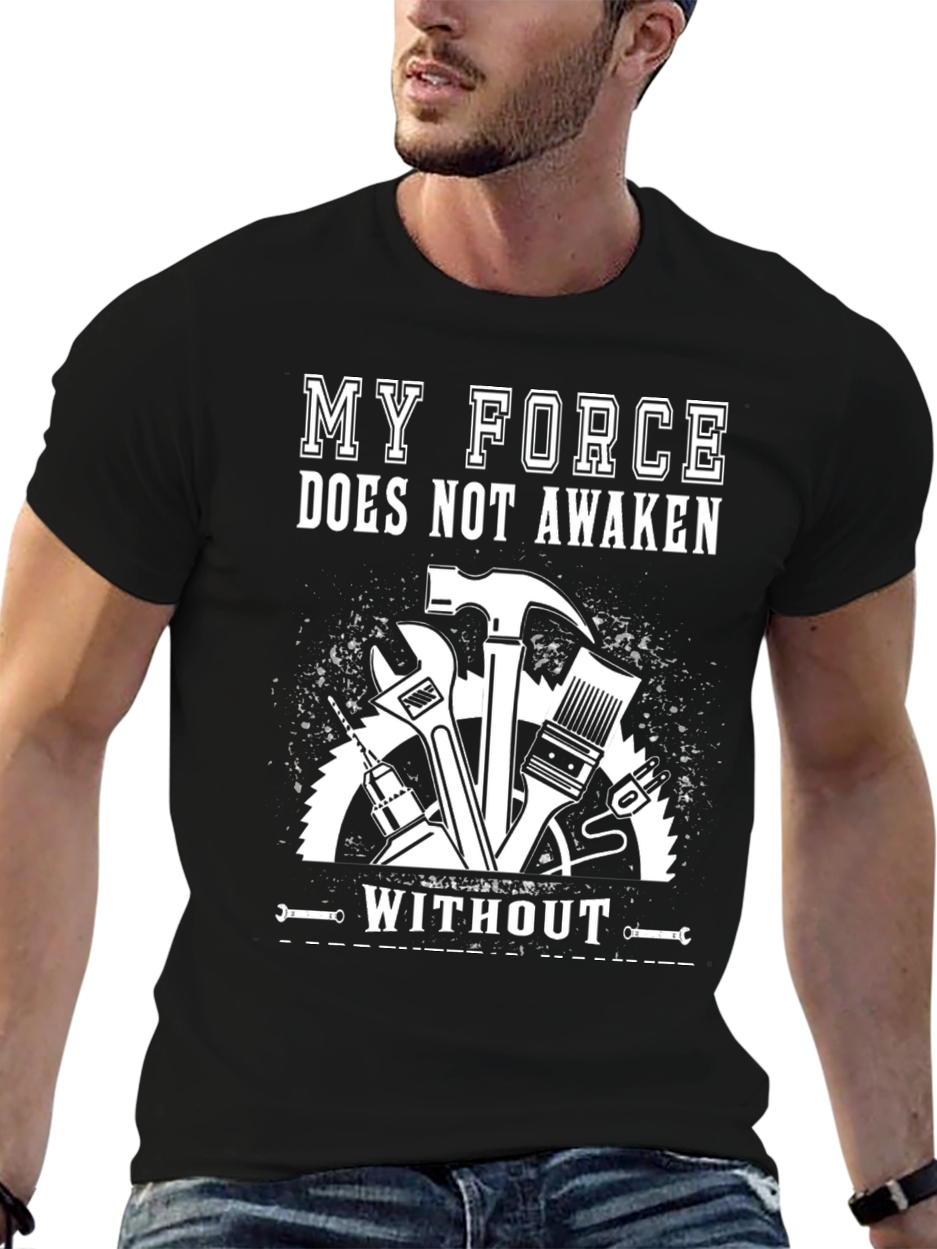 My Force Doesnt Awaken Mens Black T-Shirt