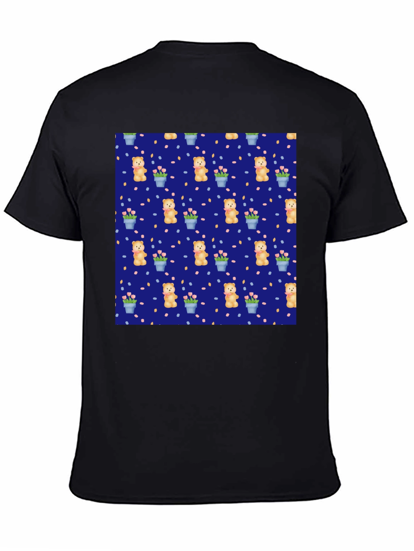 Teddy Bear & Flower Pattern Tee
