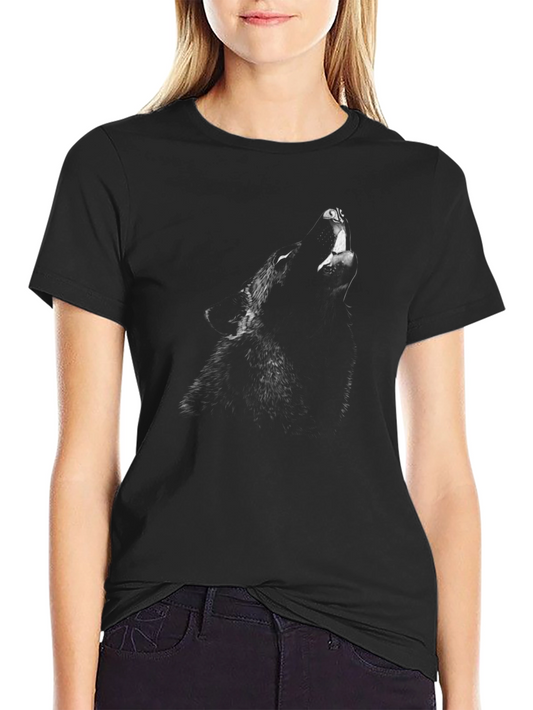 Black Wolf Graphic Tee - Mens Short Sleeve Shirt