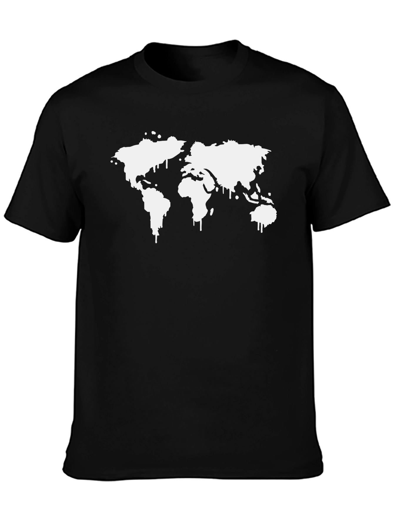 World Map Graphic Tee - Black