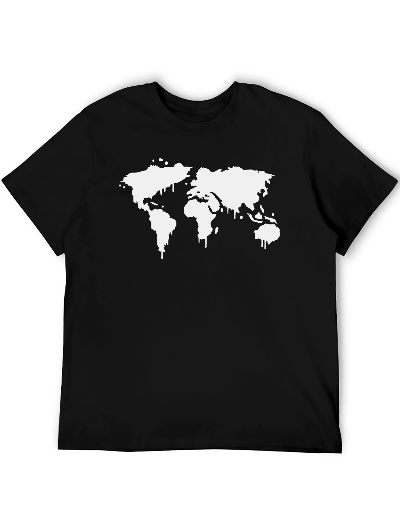 World Map Graphic Tee - Black