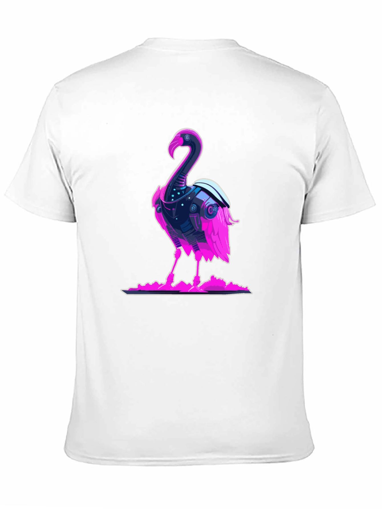 Cyberpunk Flamingo Graphic Tee - Cool Novelty T-Shirt