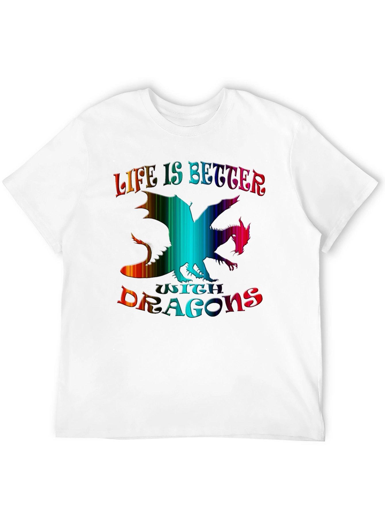 Life is Better with Dragons Black Graphic Tee