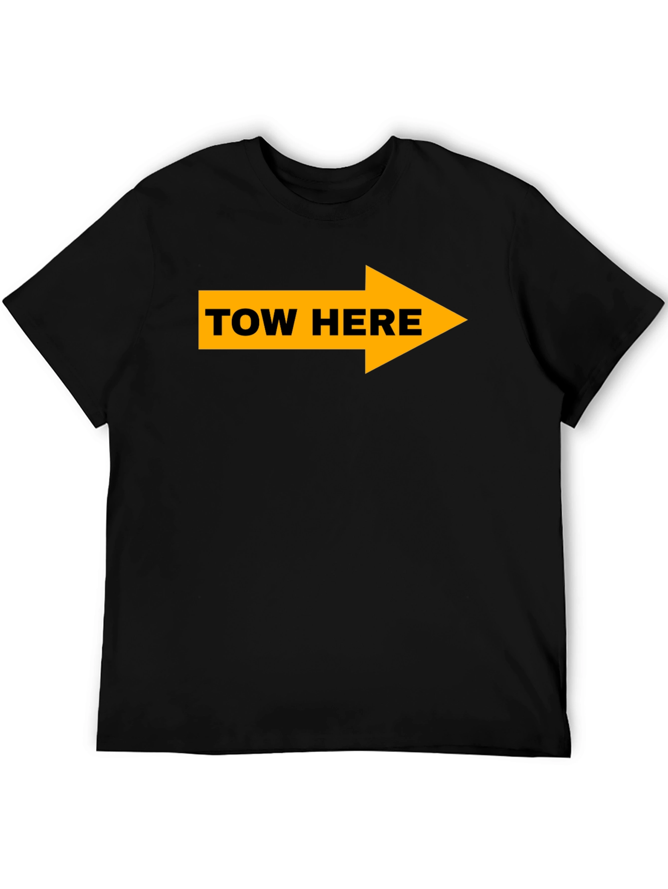 Tow Here Graphic Tee - Arrow Novelty T-Shirt