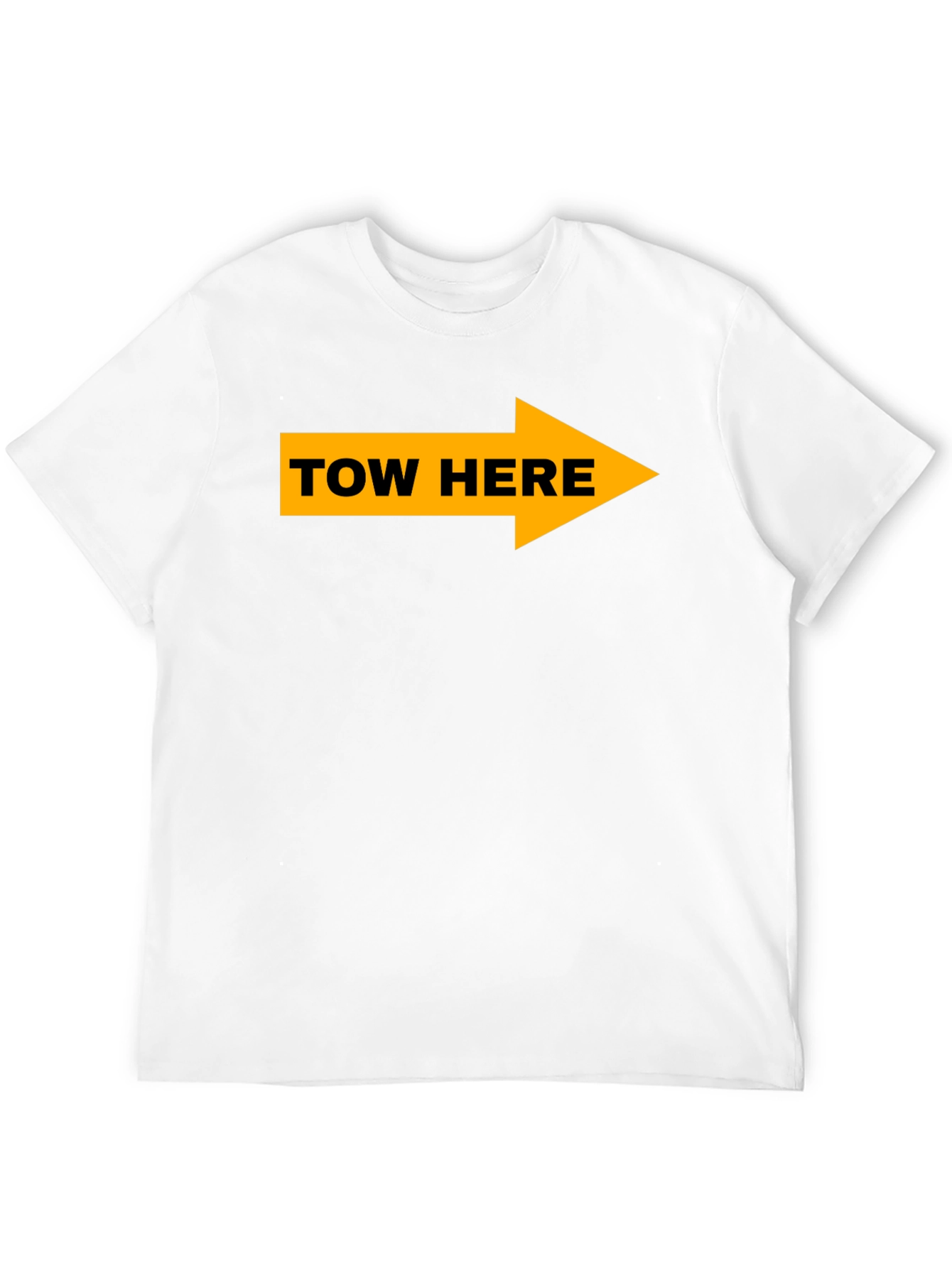 Tow Here Graphic Tee - Arrow Novelty T-Shirt