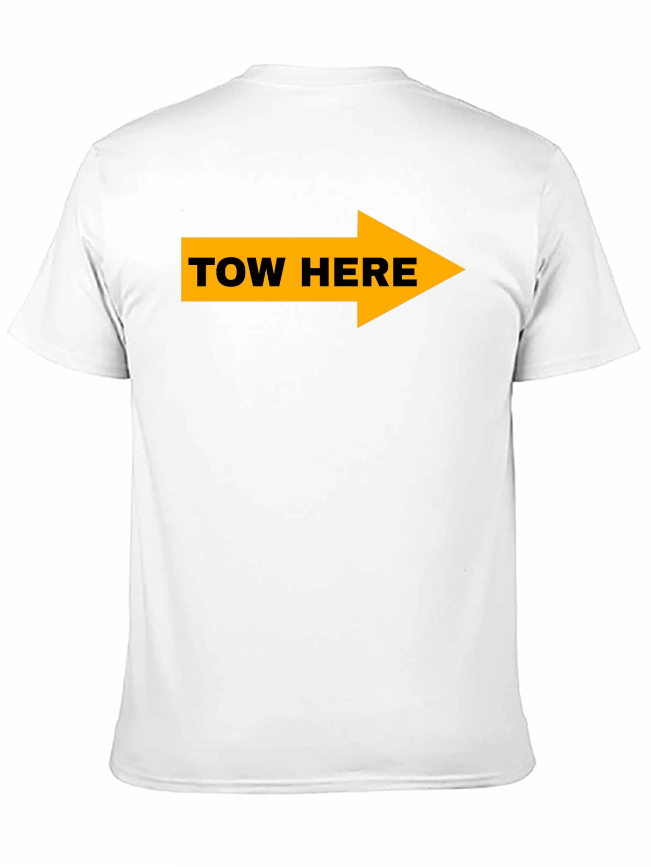 Tow Here Graphic Tee - Arrow Novelty T-Shirt