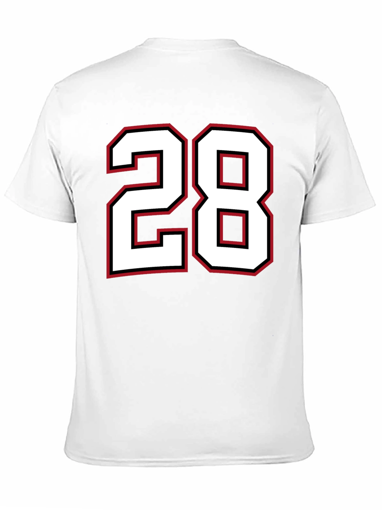 Black T-Shirt with Number 28 Graphic