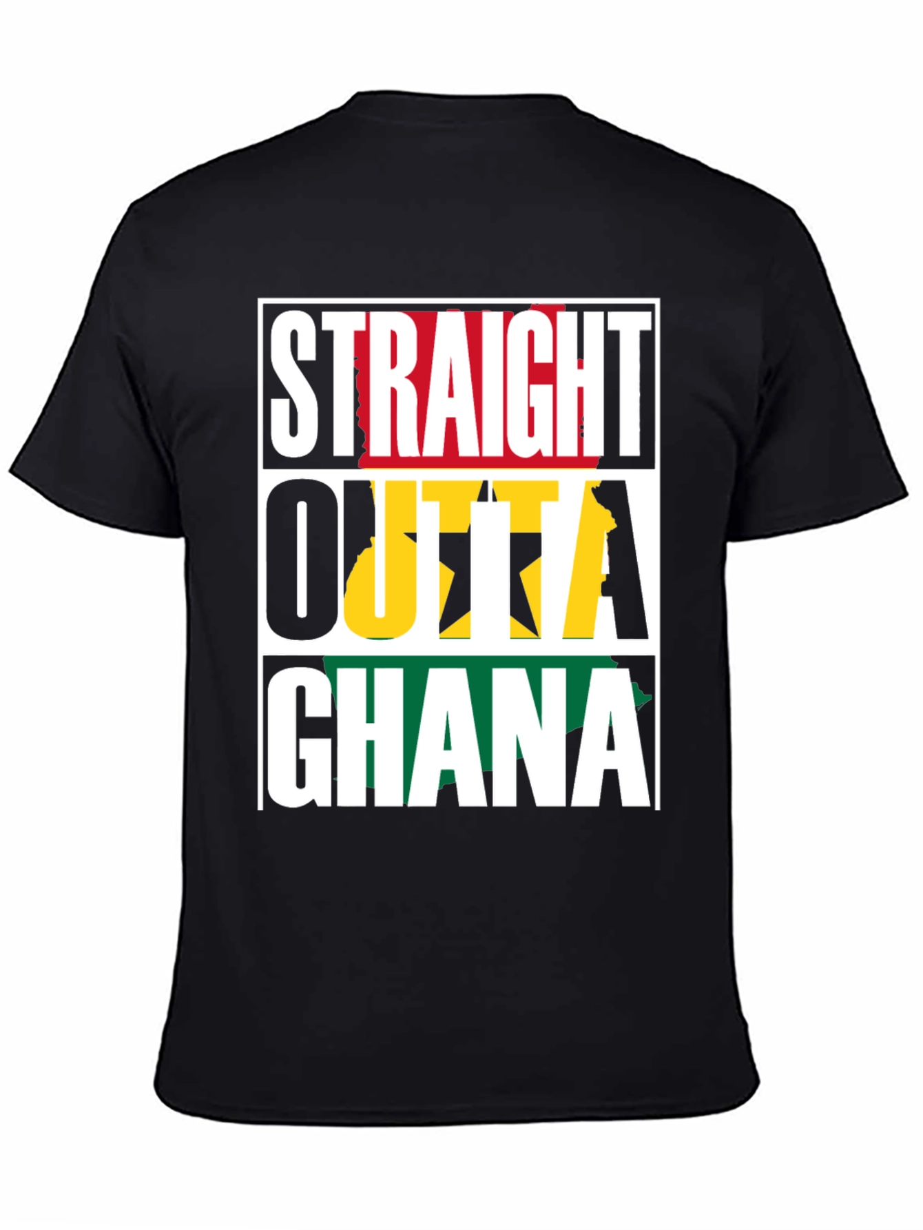 Straight Outta Ghana T-Shirt - Black