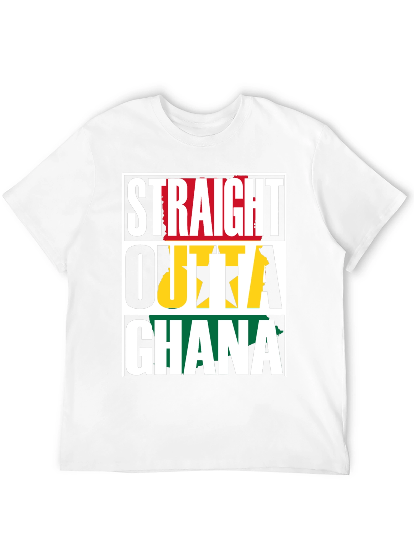 Straight Outta Ghana T-Shirt - Black