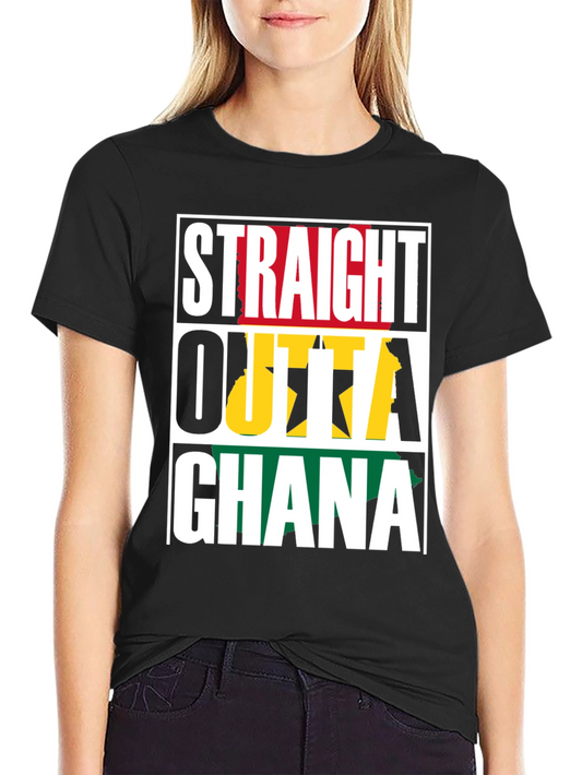 Straight Outta Ghana T-Shirt - Black