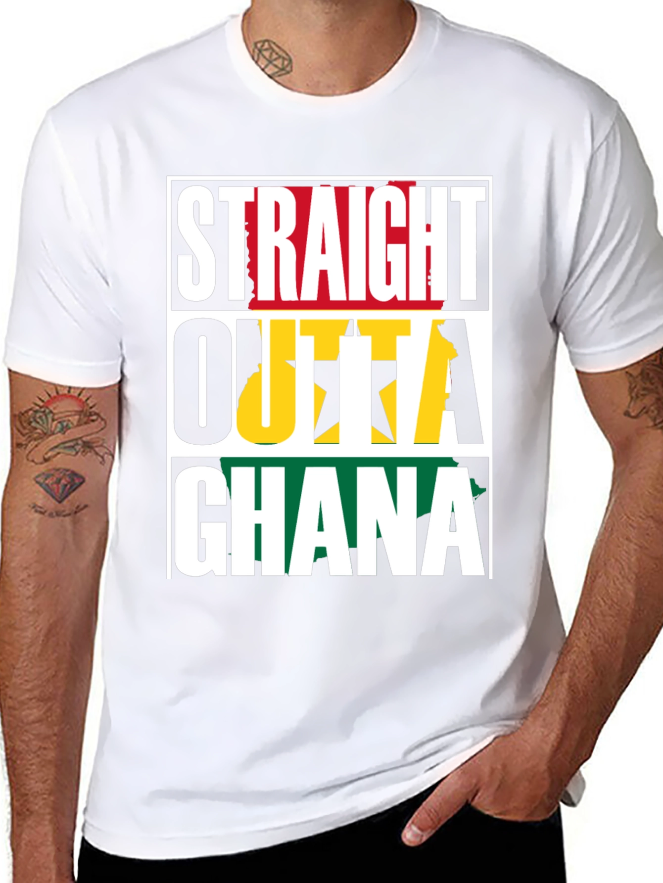 Straight Outta Ghana T-Shirt - Black