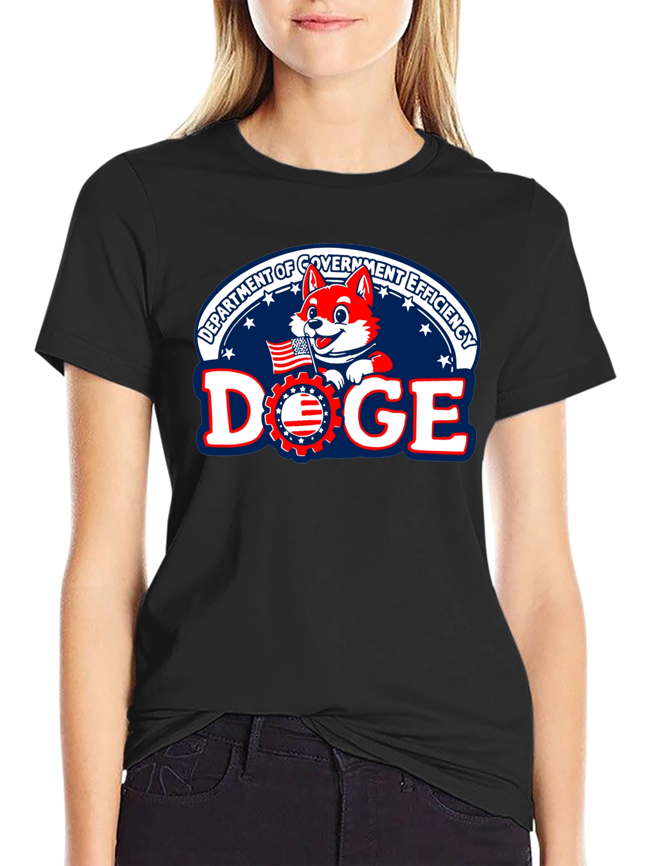 DOGE Department Government Efficiency Black T-Shirt