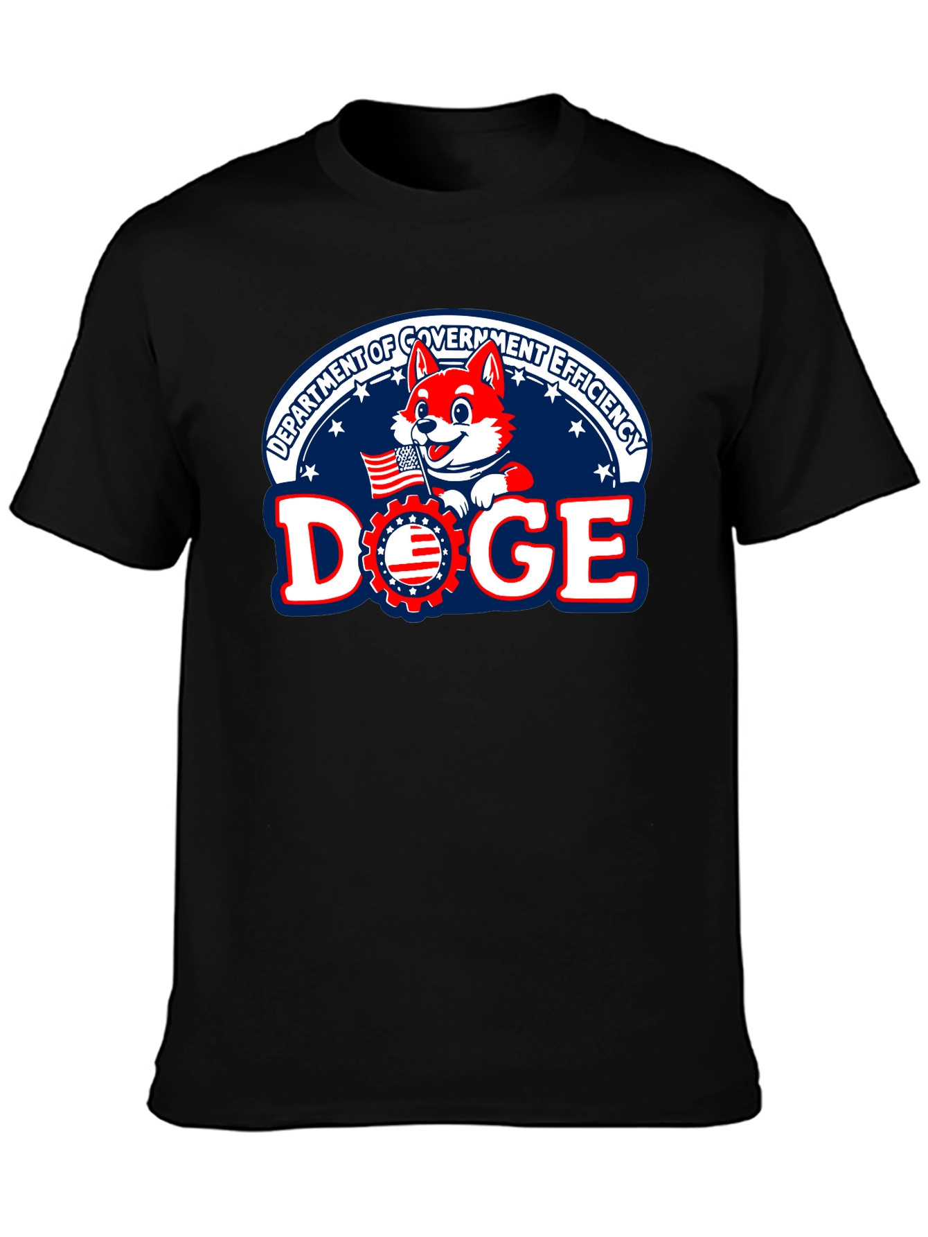DOGE Department Government Efficiency Black T-Shirt