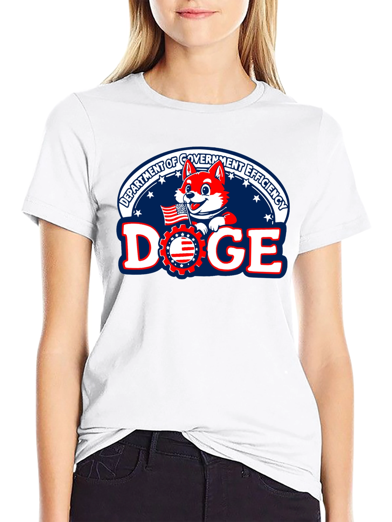 DOGE Department Government Efficiency Black T-Shirt