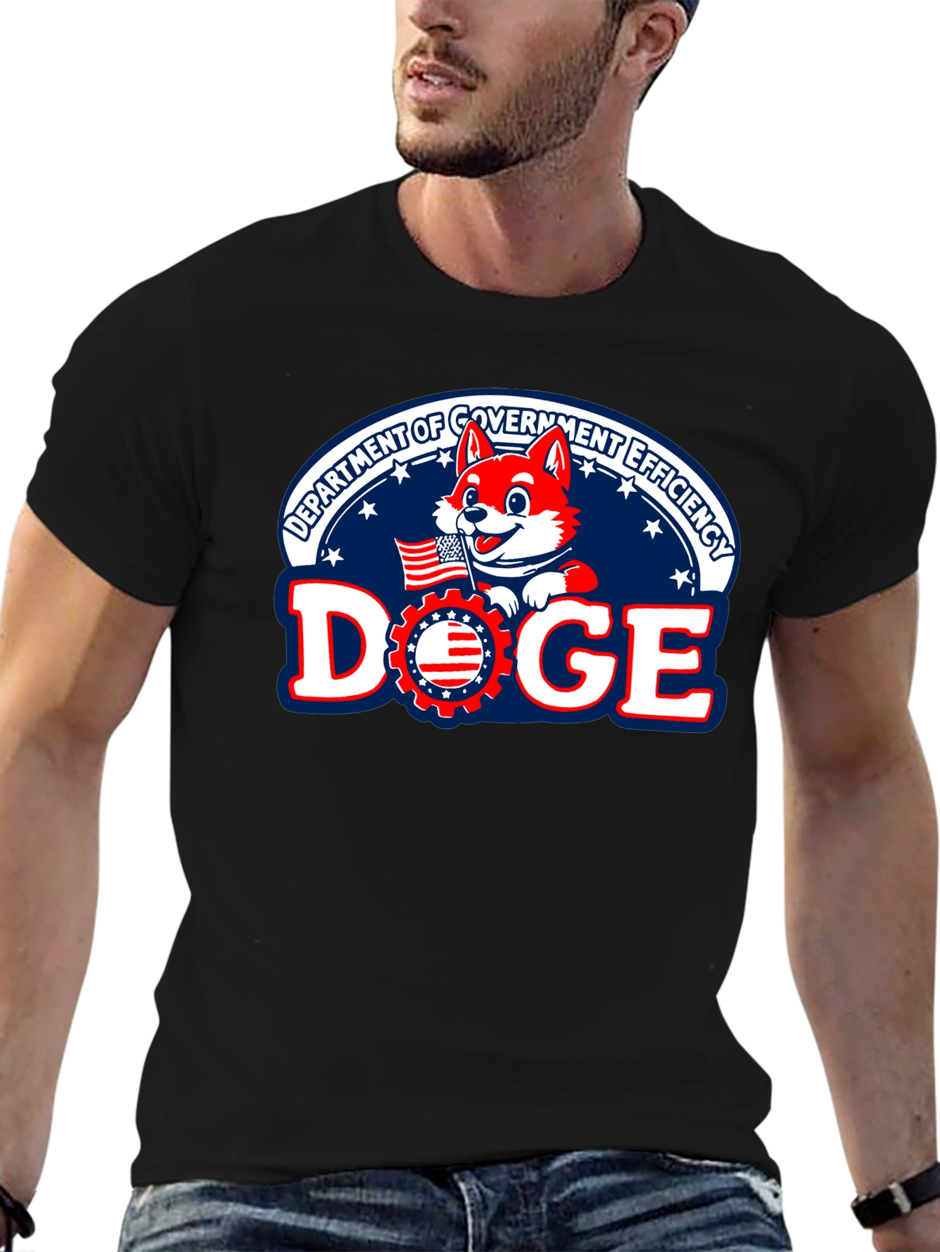 DOGE Department Government Efficiency Black T-Shirt