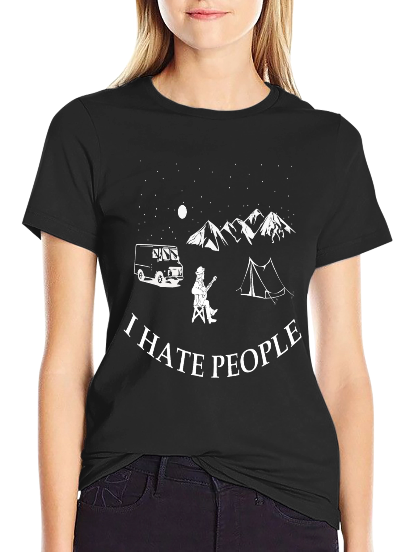 I Hate People Camping Graphic Tee - Introvert T-Shirt
