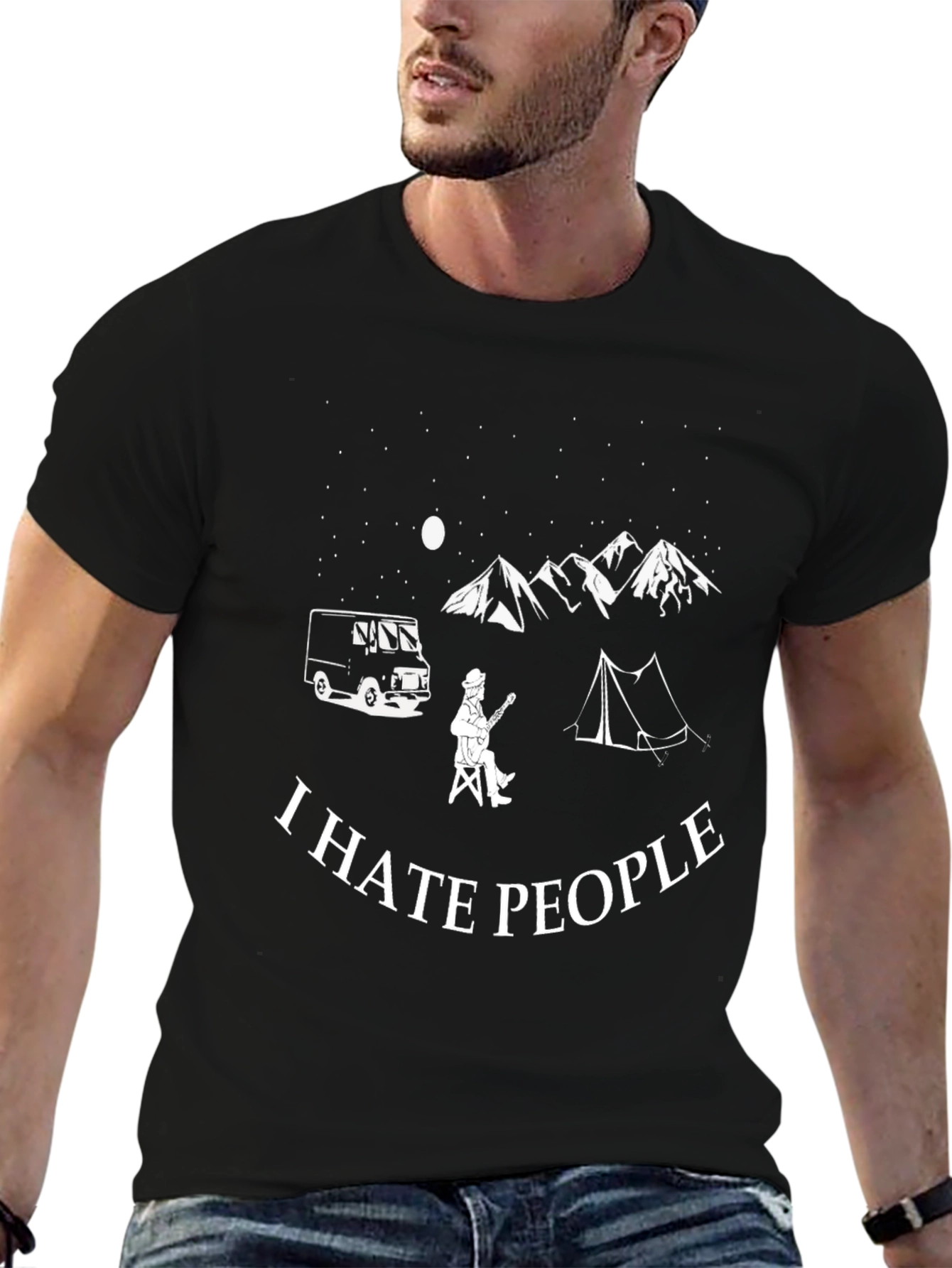 I Hate People Camping Graphic Tee - Introvert T-Shirt