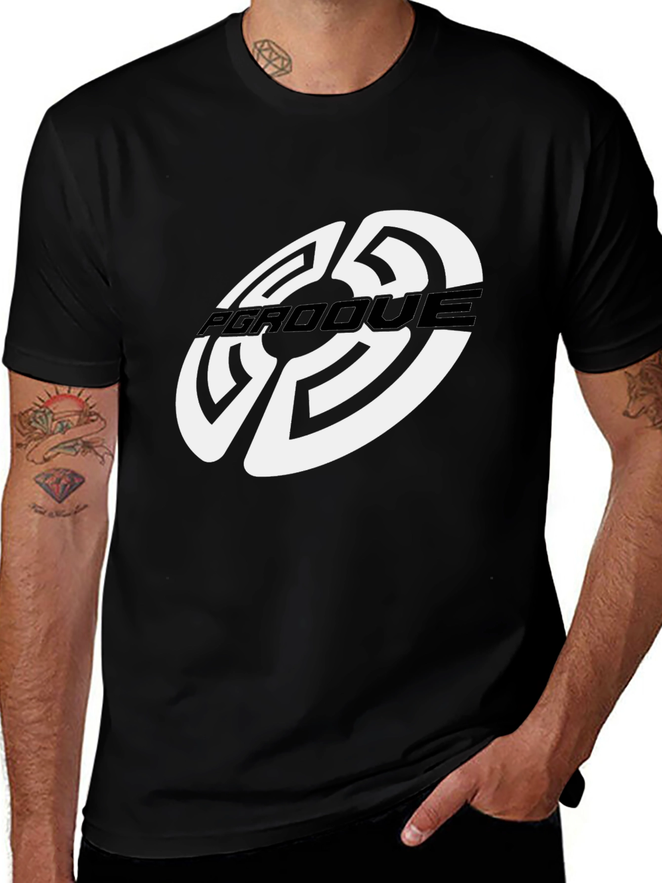 Groove Graphic Black T-Shirt - Modern Design