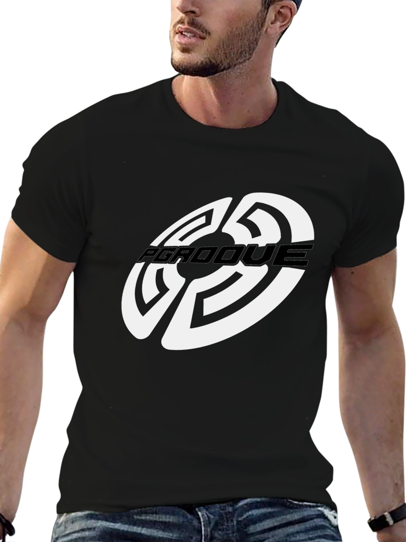 Groove Graphic Black T-Shirt - Modern Design