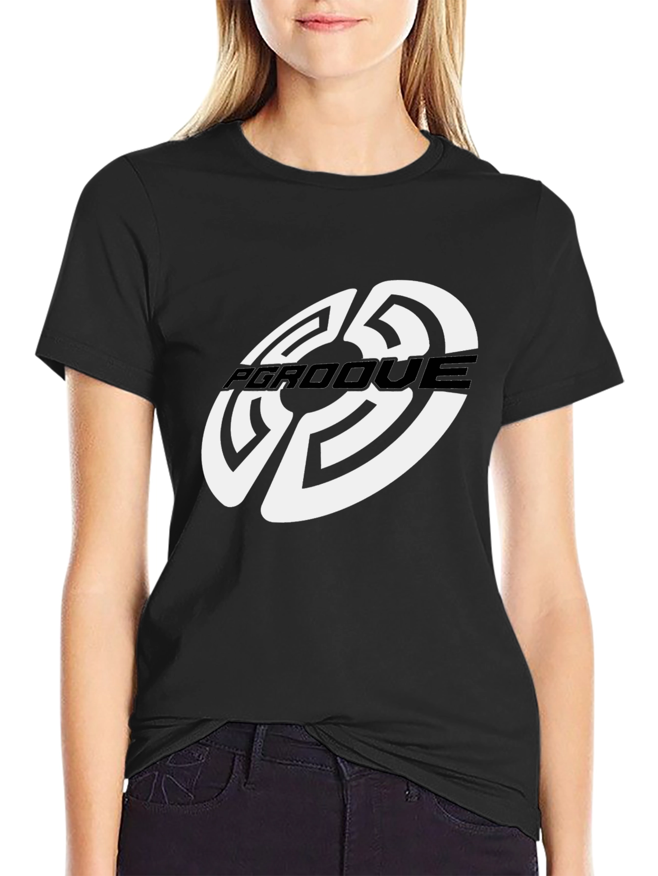 Groove Graphic Black T-Shirt - Modern Design