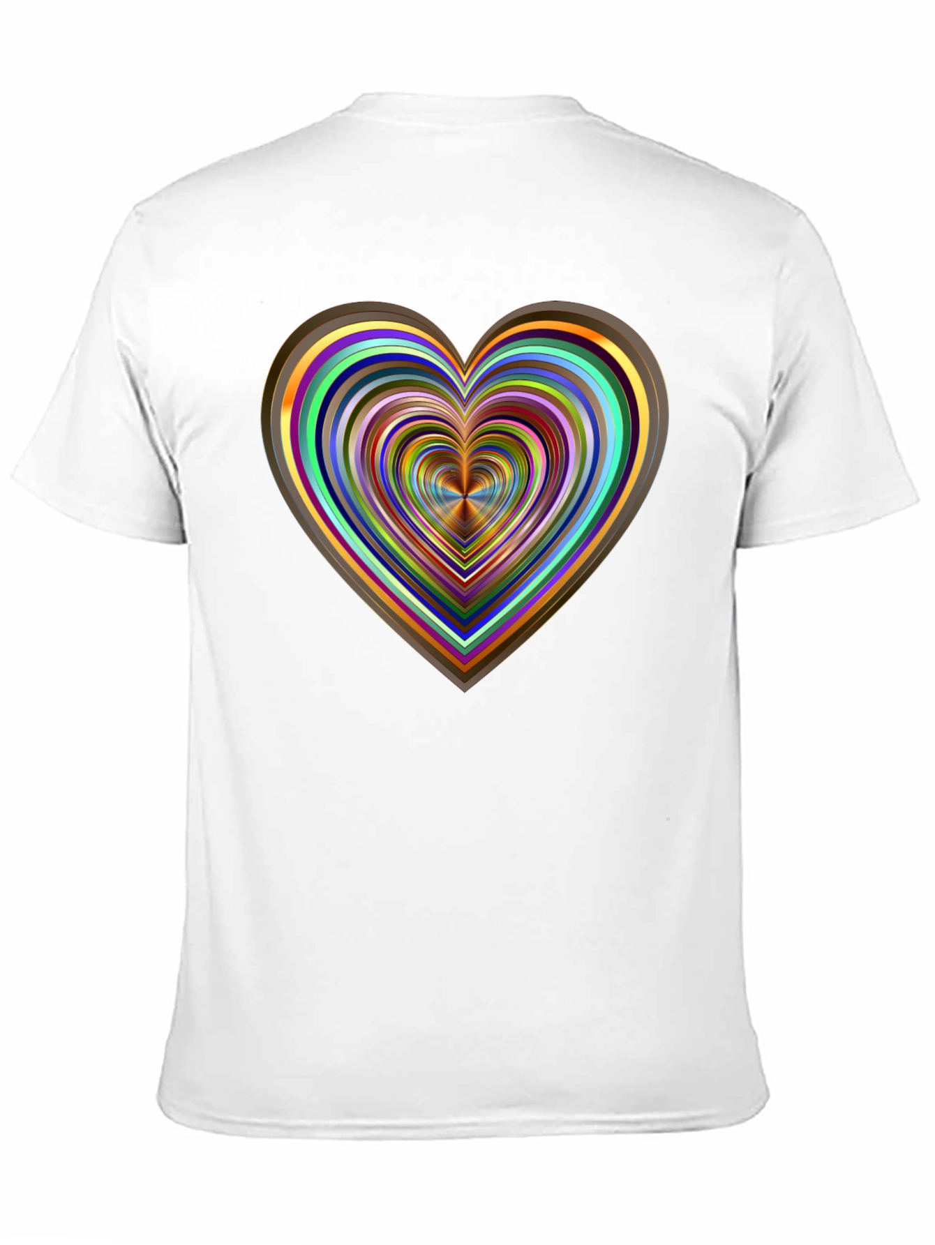 Abstract Heart Graphic Tee - Stylish Mens Black T-Shirt