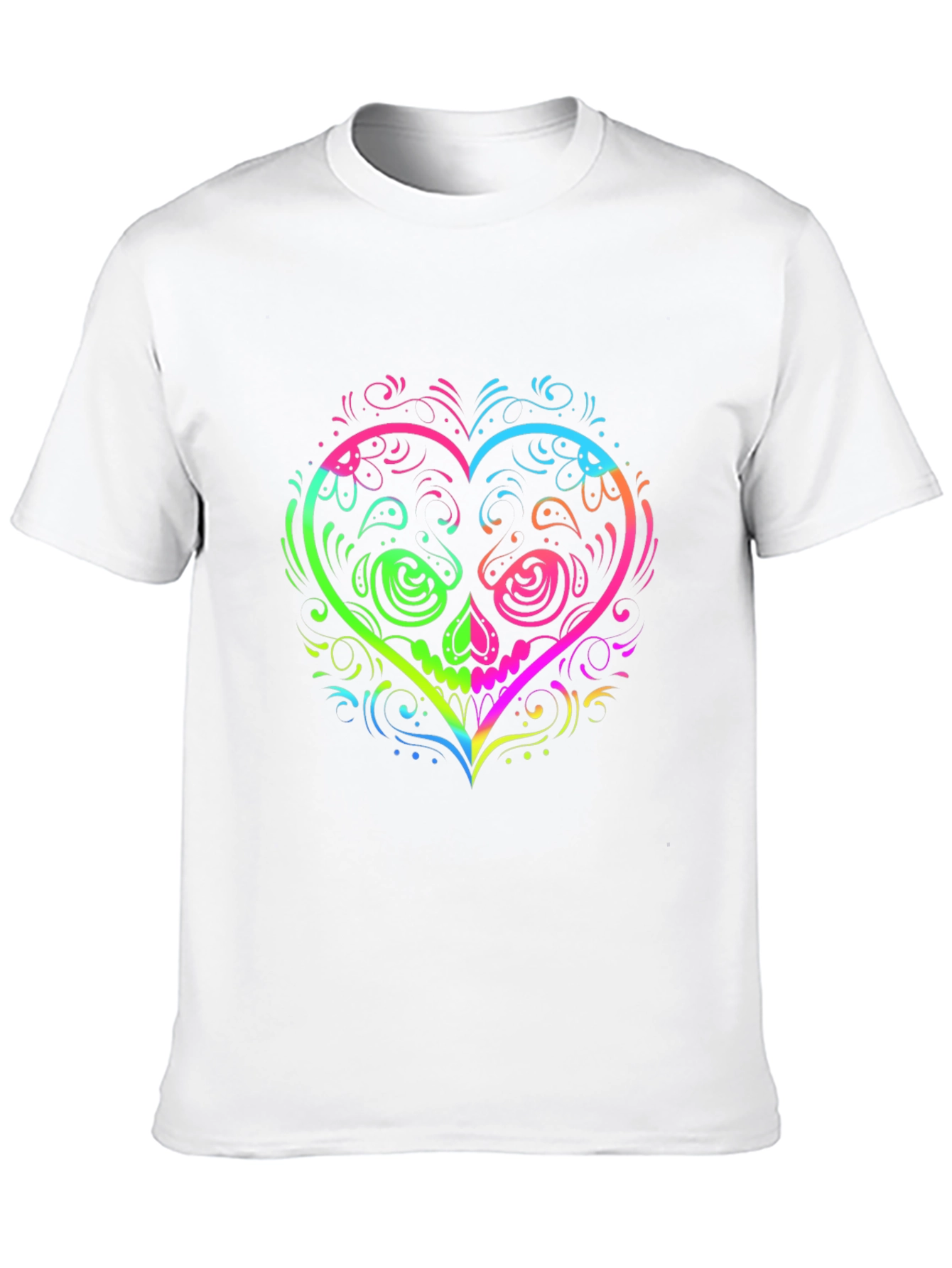 Sugar Skull Heart Graphic T-Shirt