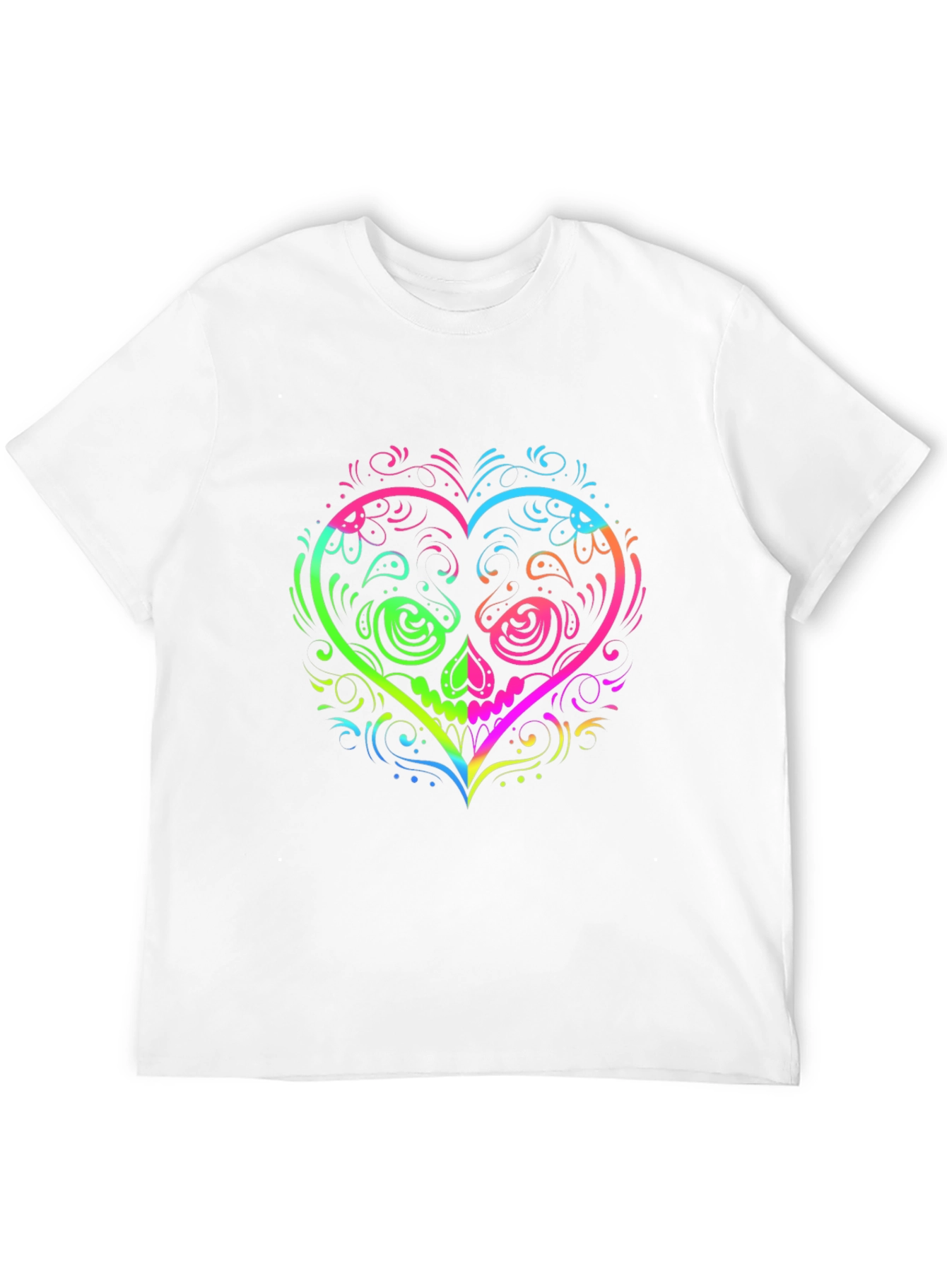 Sugar Skull Heart Graphic T-Shirt