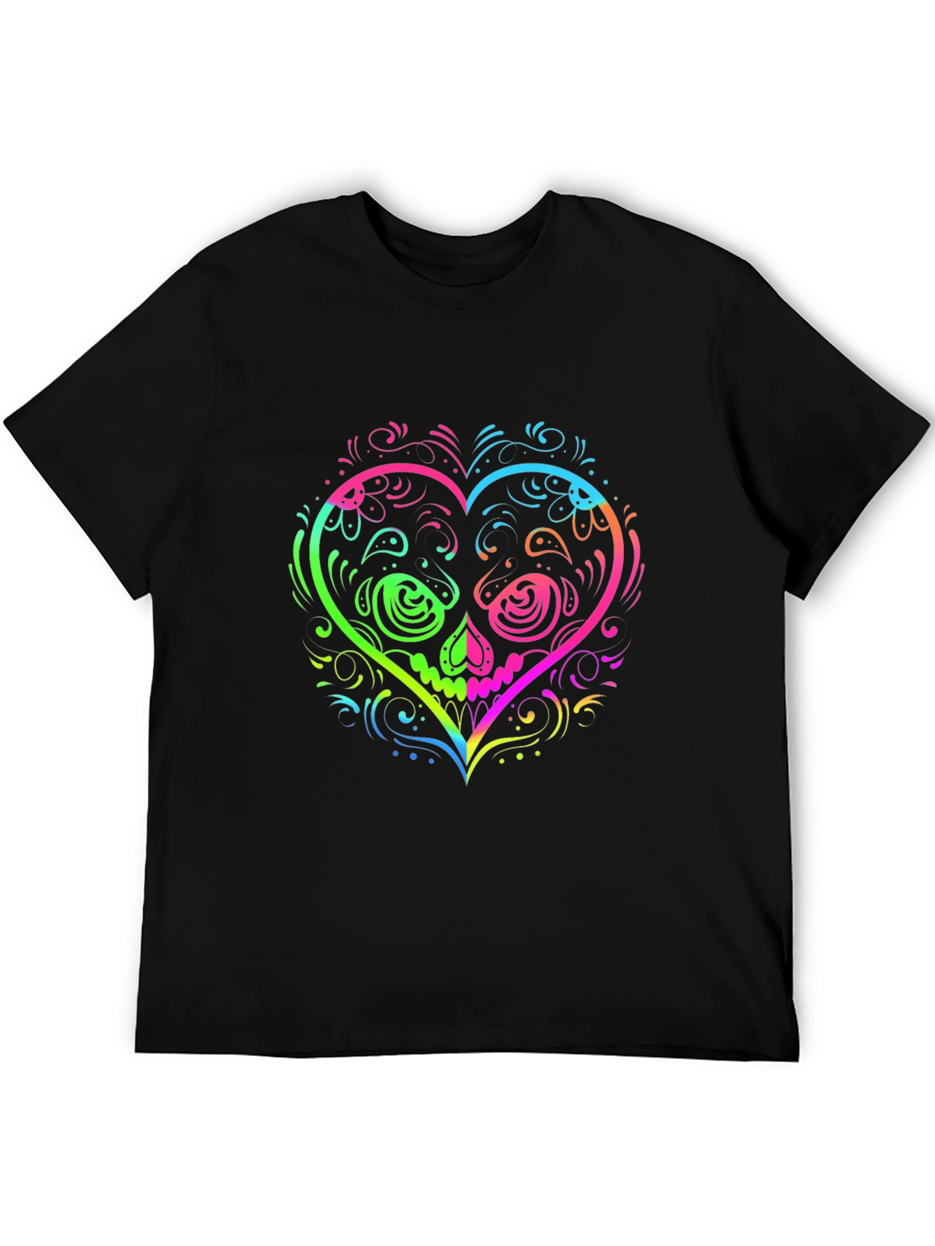 Sugar Skull Heart Graphic T-Shirt