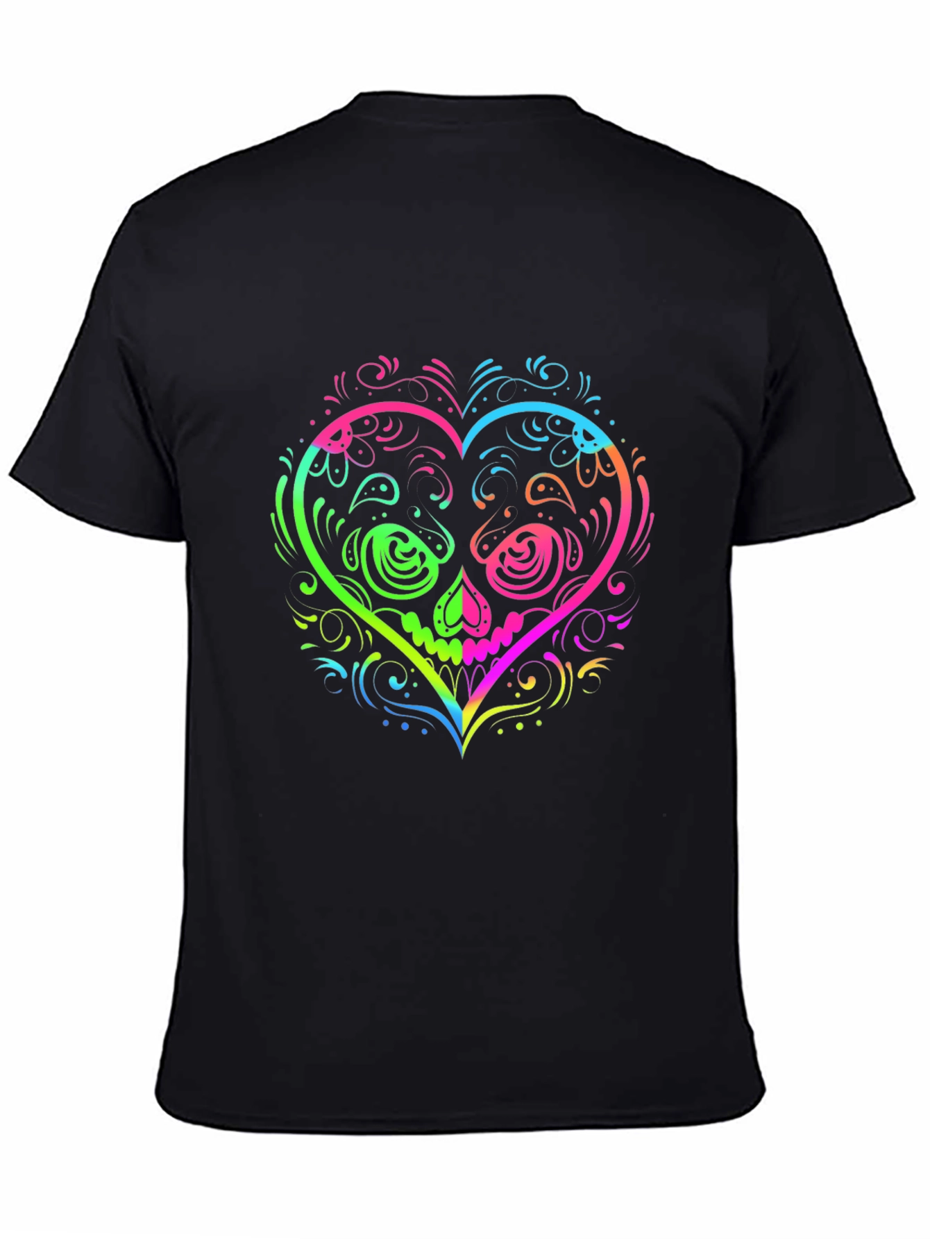 Sugar Skull Heart Graphic T-Shirt