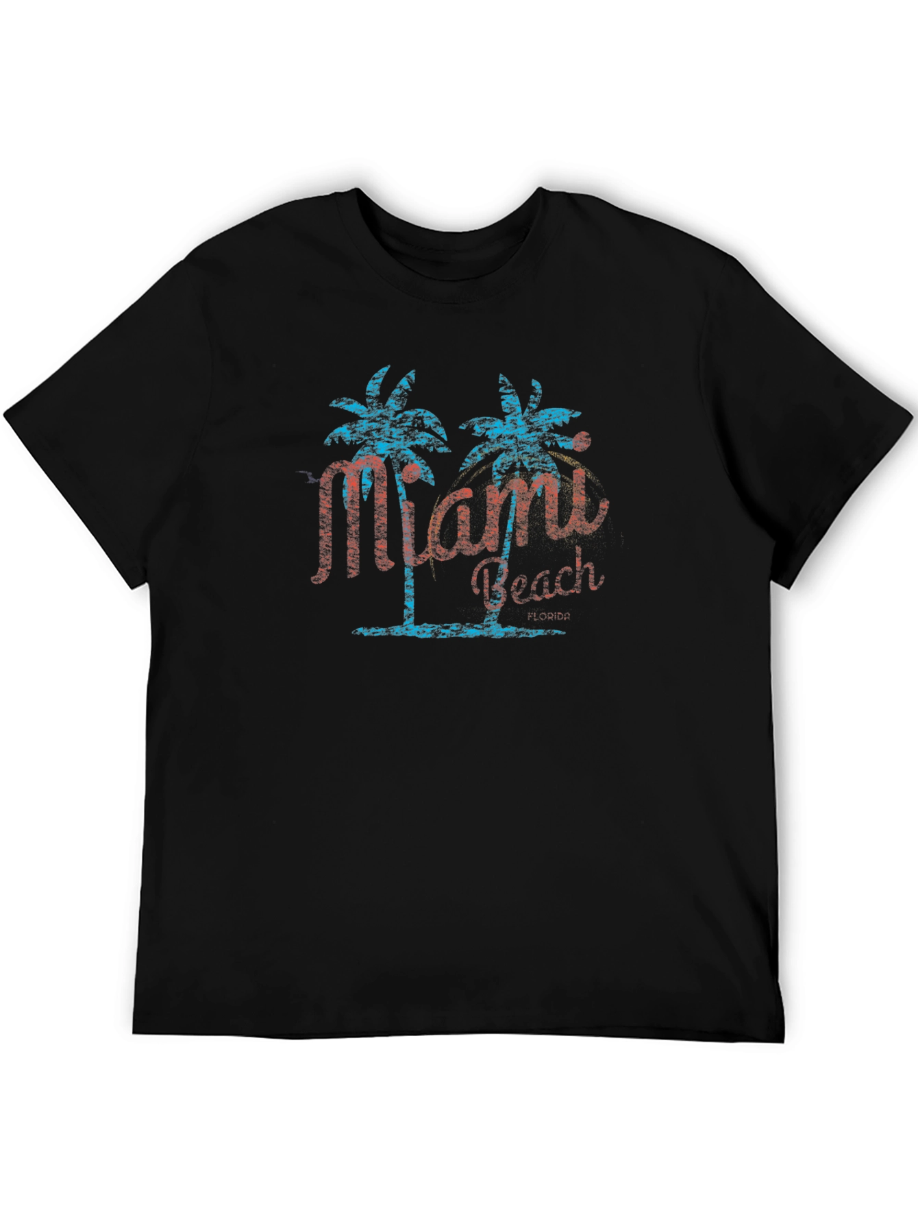 Miami Beach Palm Tee - Retro Vacation Shirt