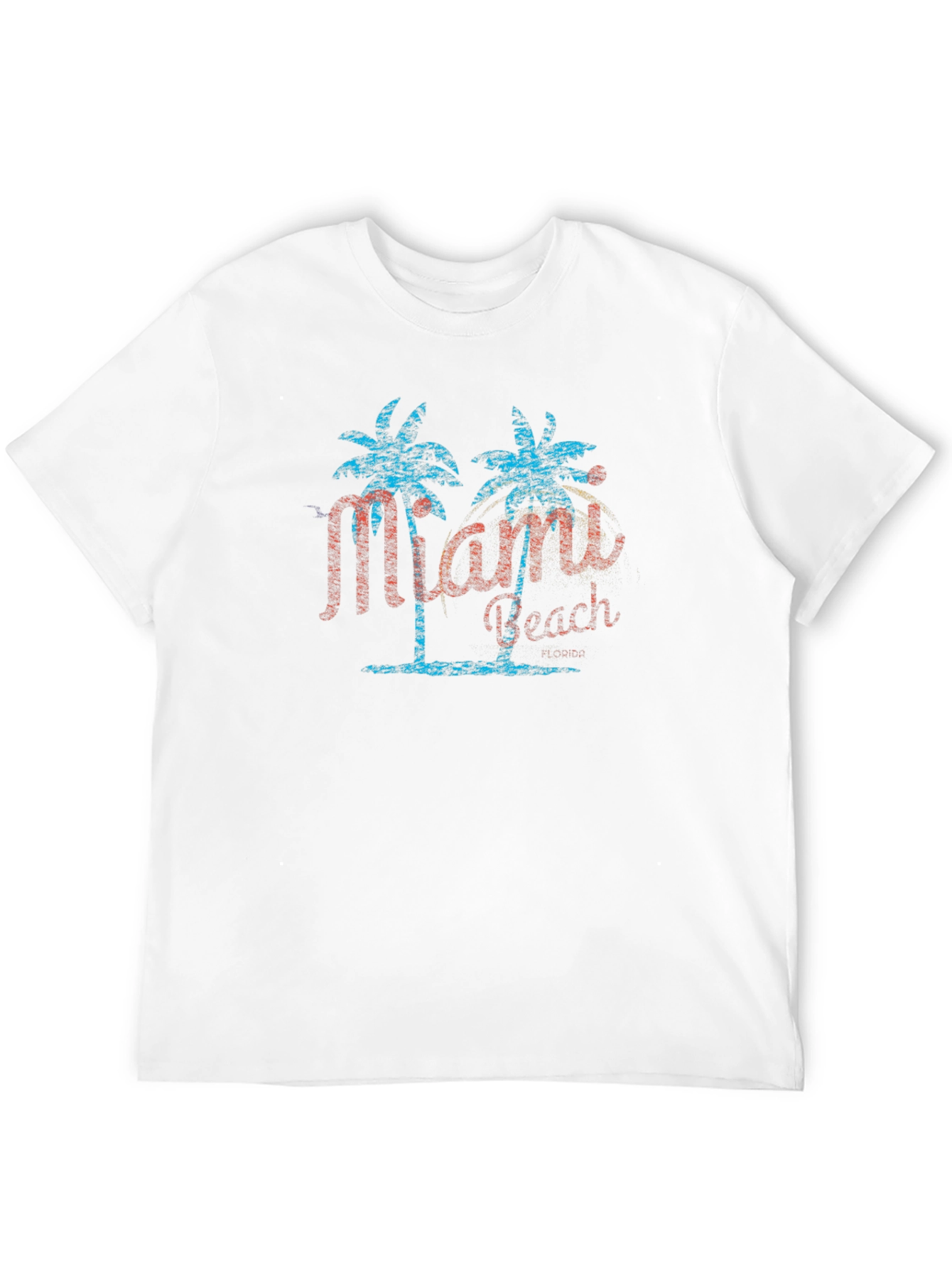 Miami Beach Palm Tee - Retro Vacation Shirt