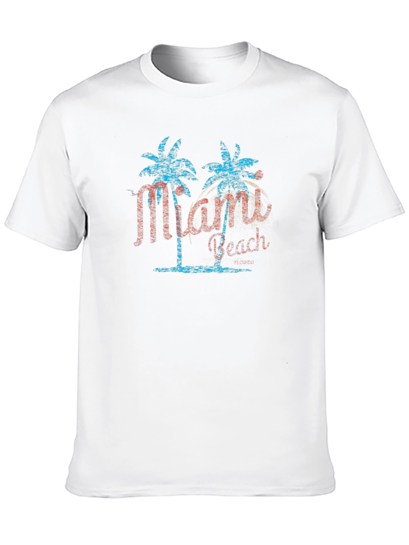 Miami Beach Palm Tee - Retro Vacation Shirt