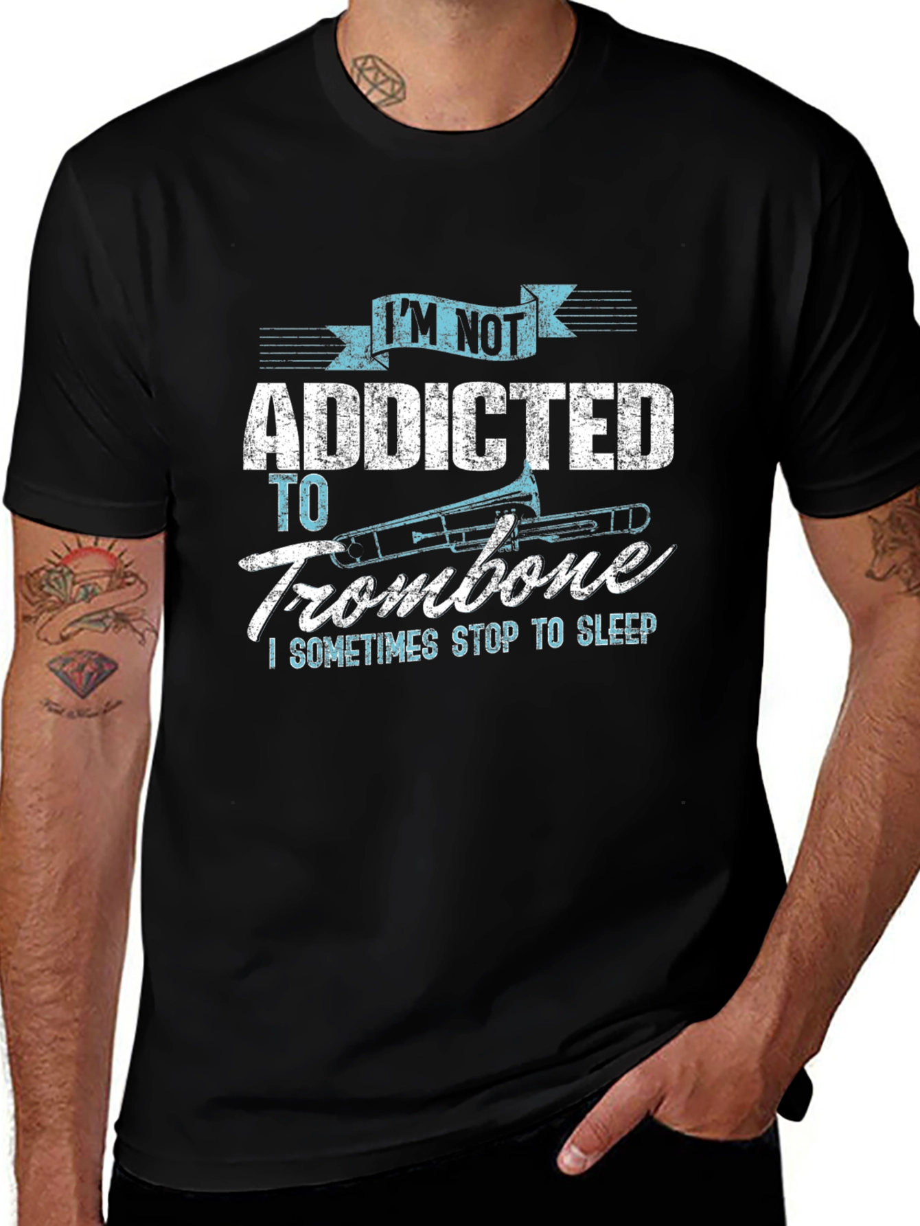 Addicted to Trombone Graphic Tee