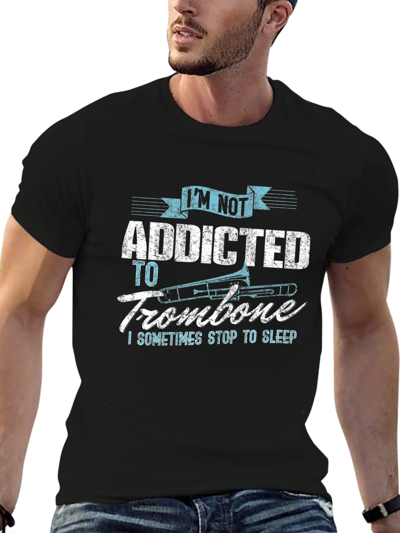 Addicted to Trombone Graphic Tee
