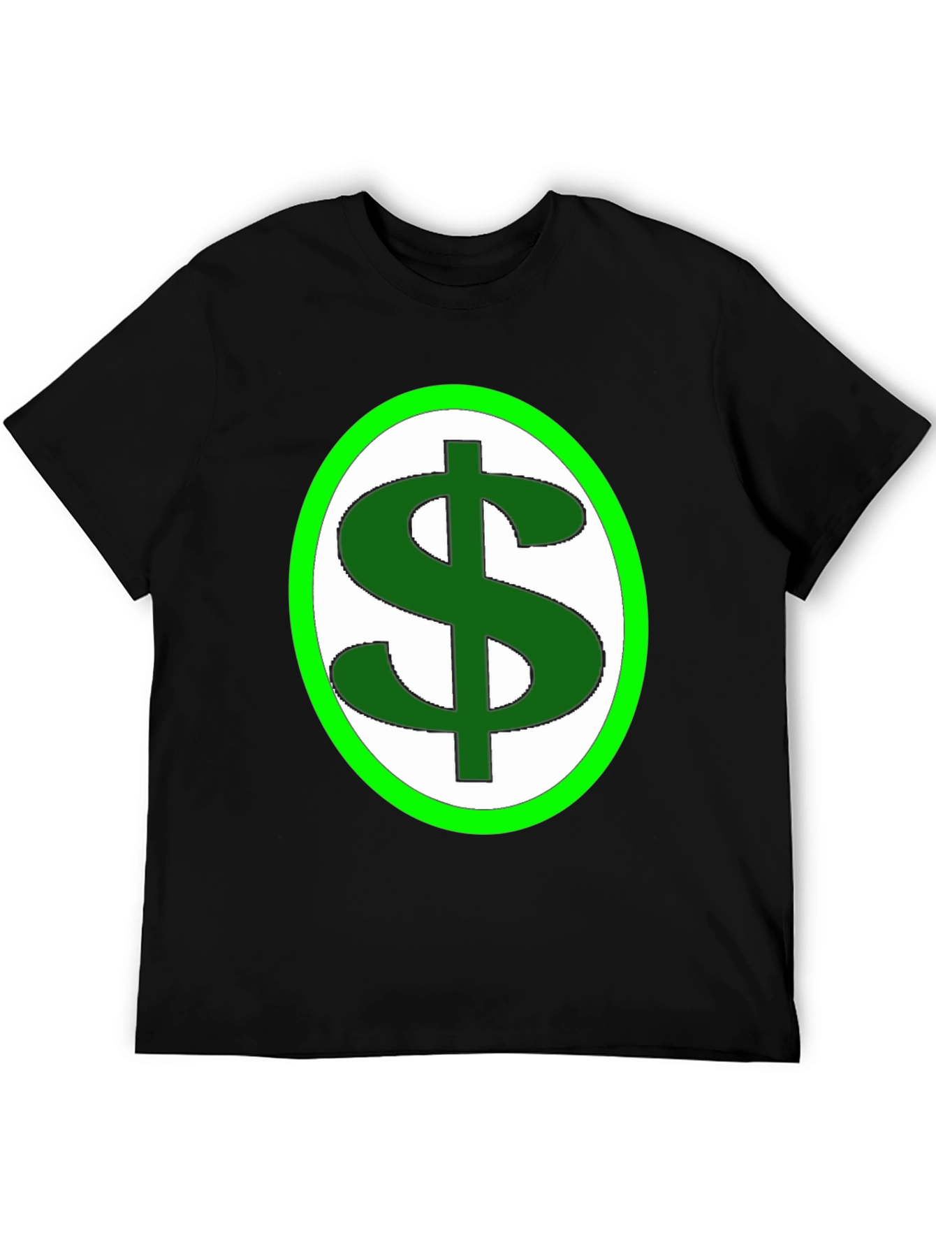Dollar Sign Graphic Tee - Black
