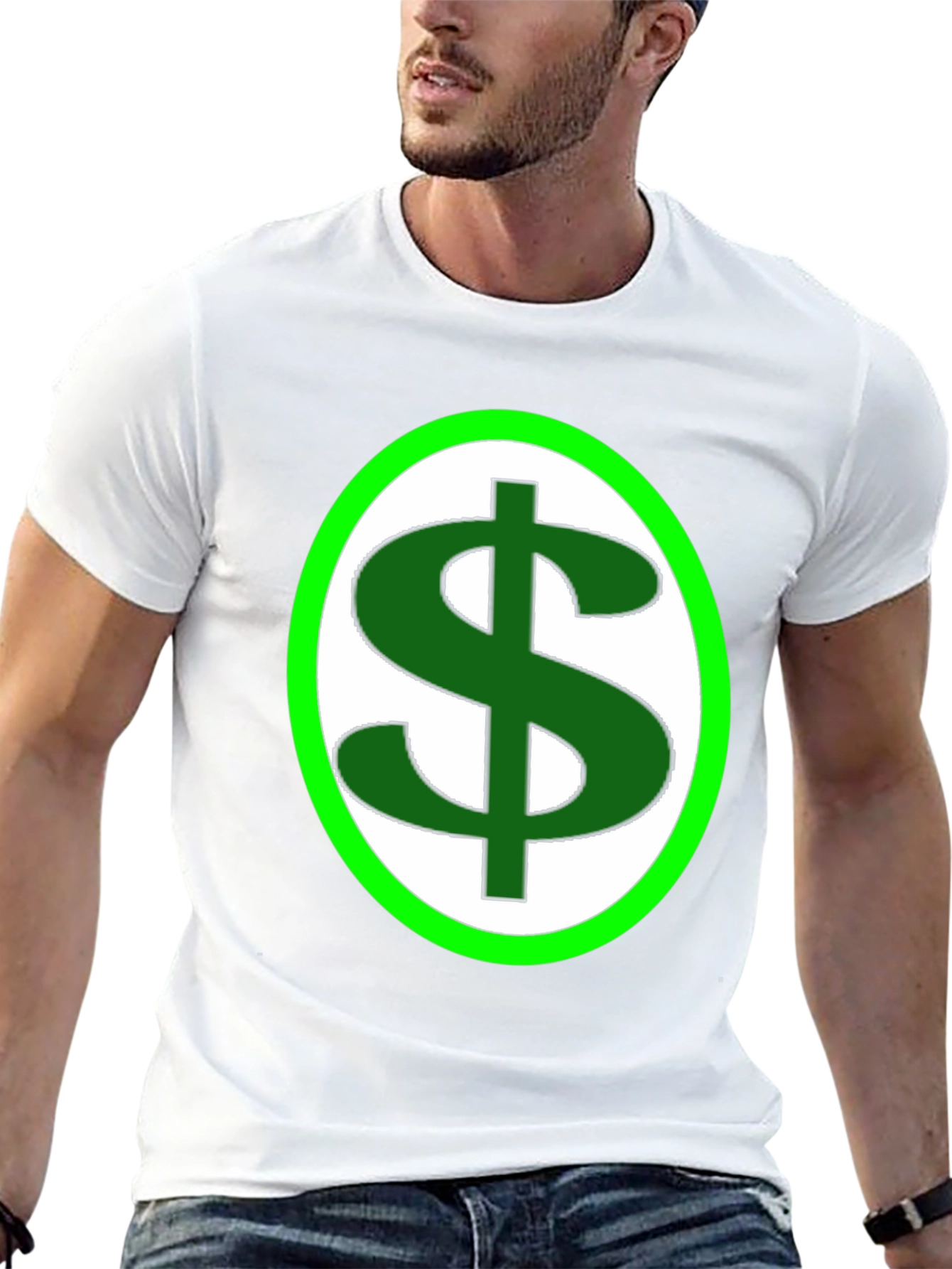 Dollar Sign Graphic Tee - Black